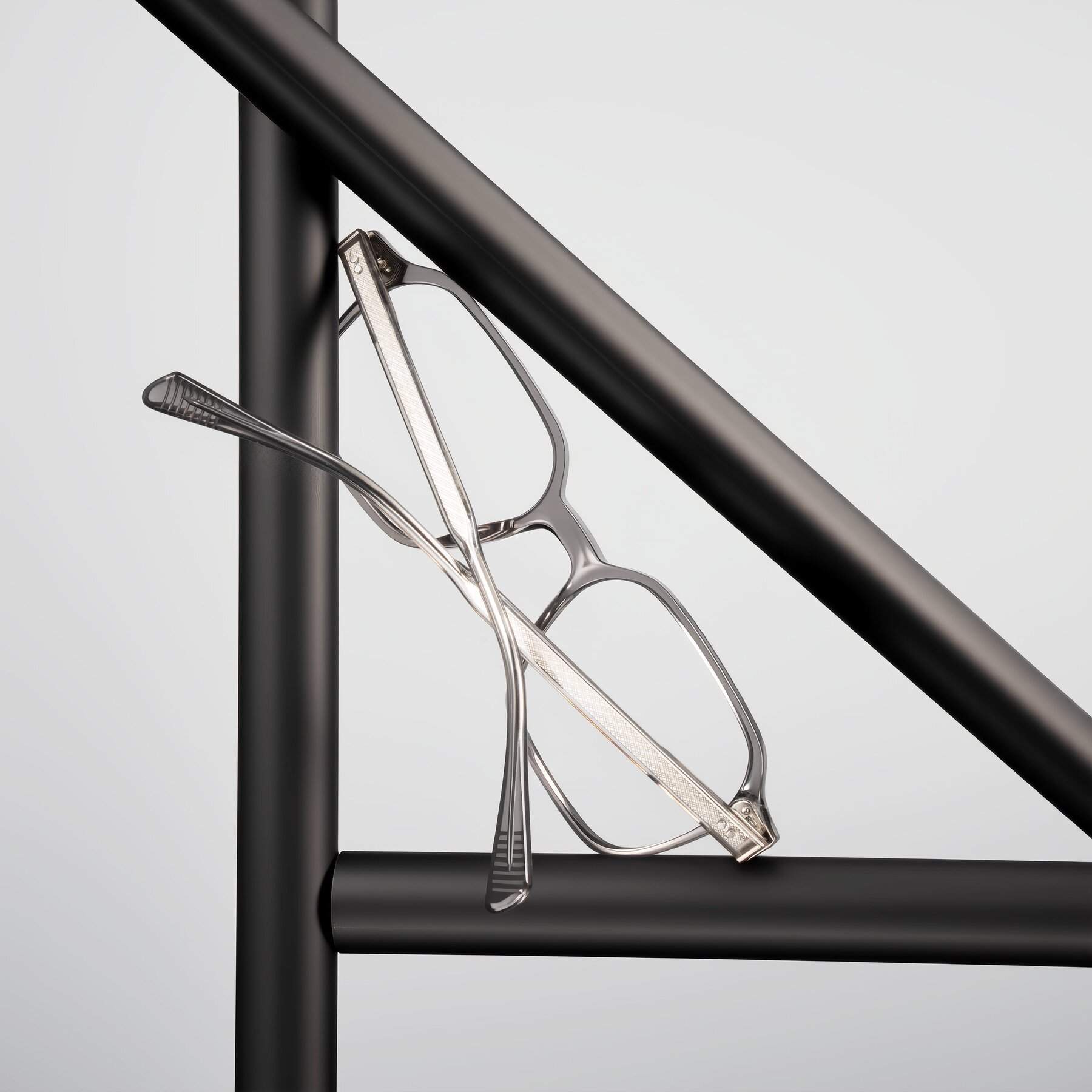 Lifestyle photography #1 of Schwedts in Gray with Clear Reading Eyeglass Lenses