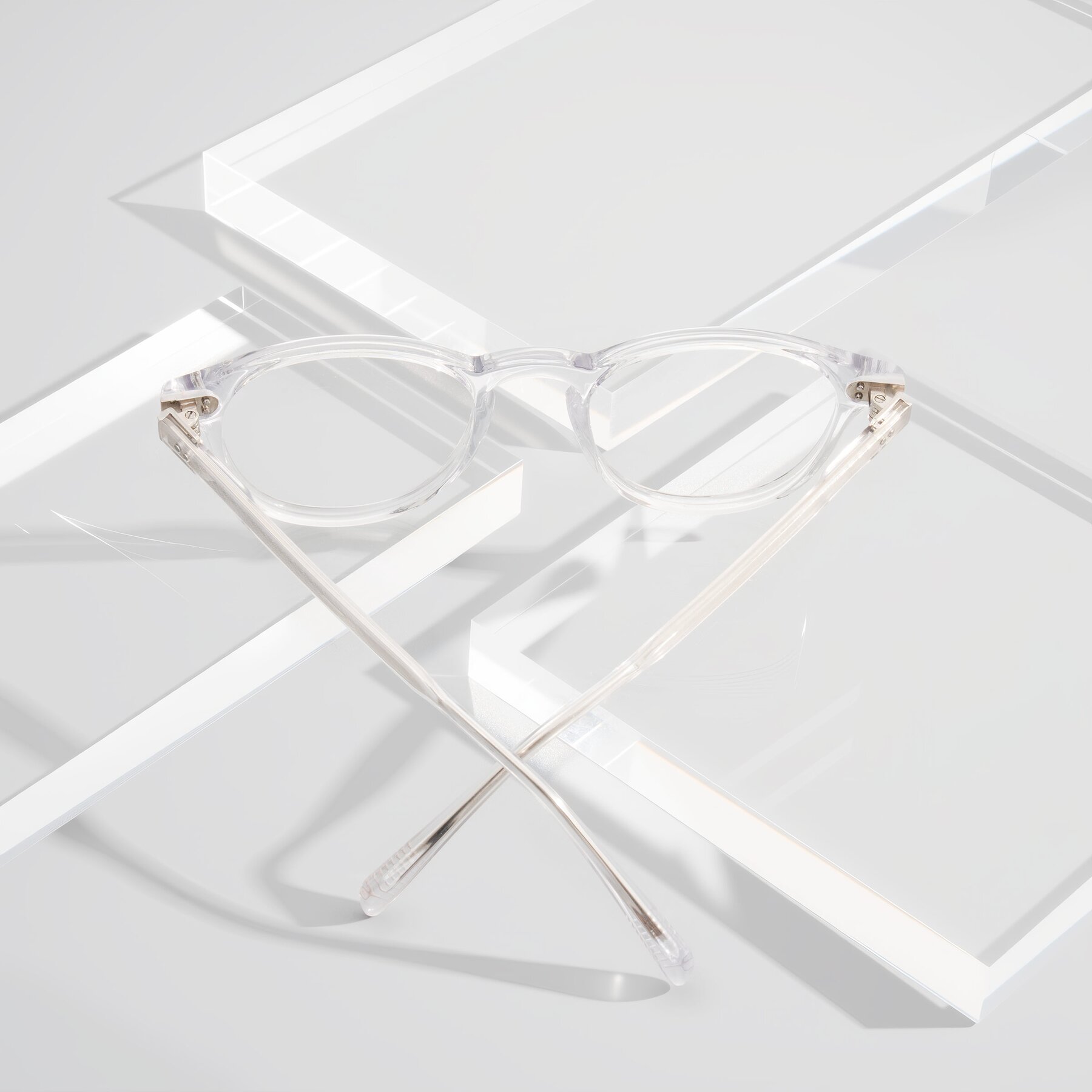 Lifestyle photography #2 of Dayen in Clear with Clear Reading Eyeglass Lenses