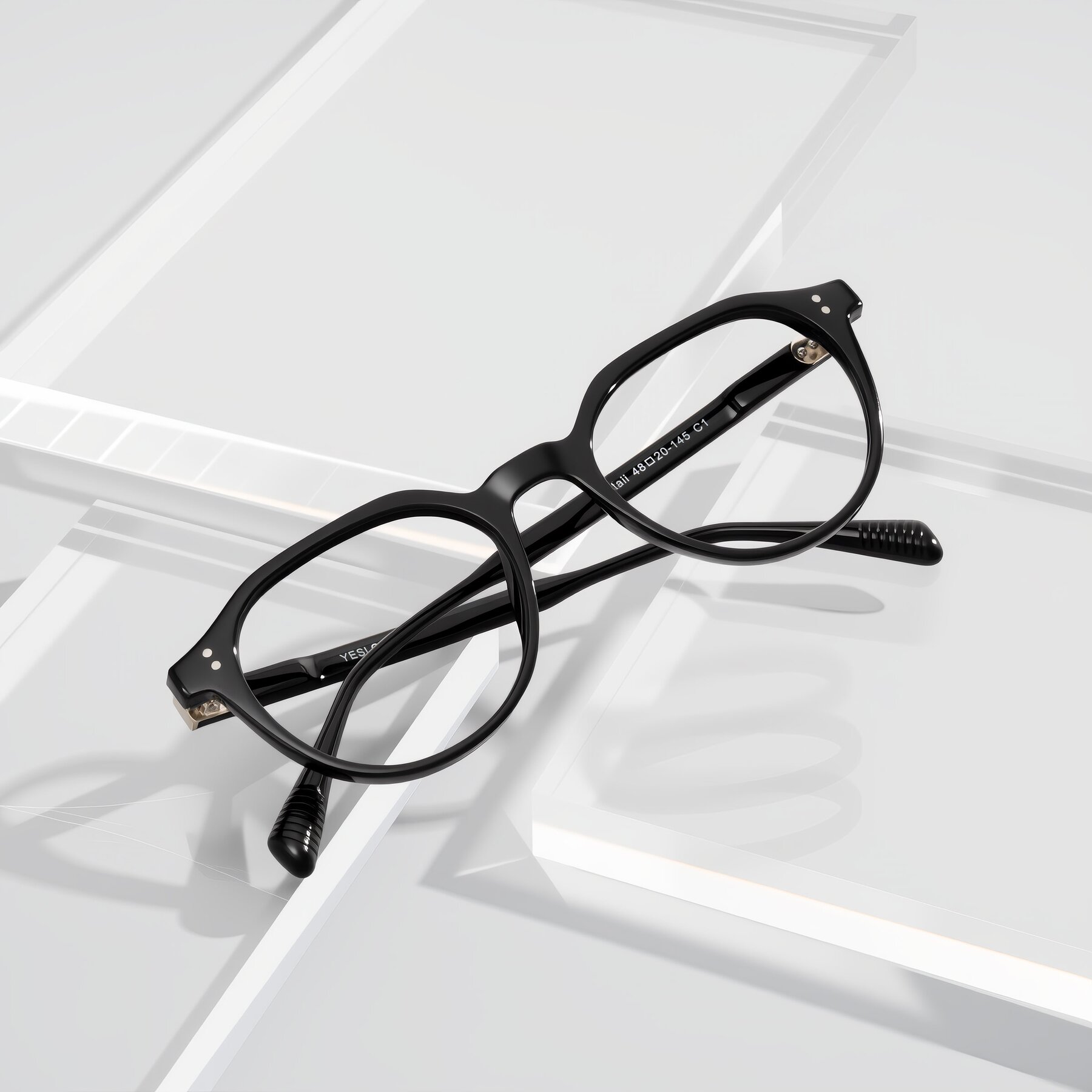Lifestyle photography #1 of Cotaii in Black with Clear Reading Eyeglass Lenses