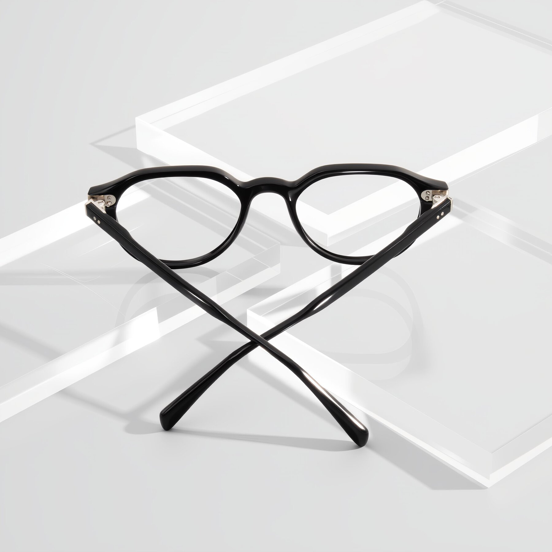 Lifestyle photography #2 of Cotaii in Black with Clear Reading Eyeglass Lenses