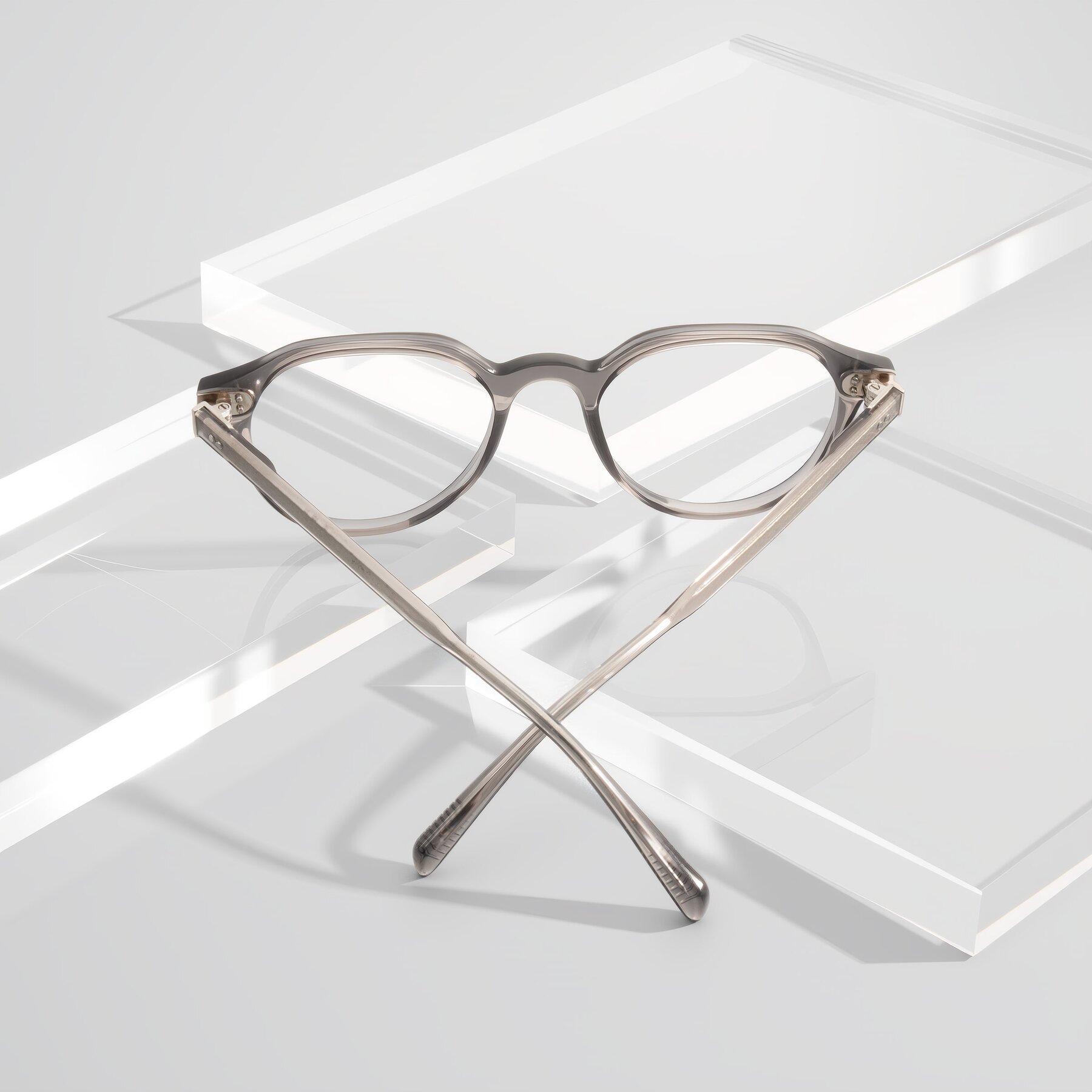 Lifestyle photography #2 of Cotaii in Gray with Clear Reading Eyeglass Lenses