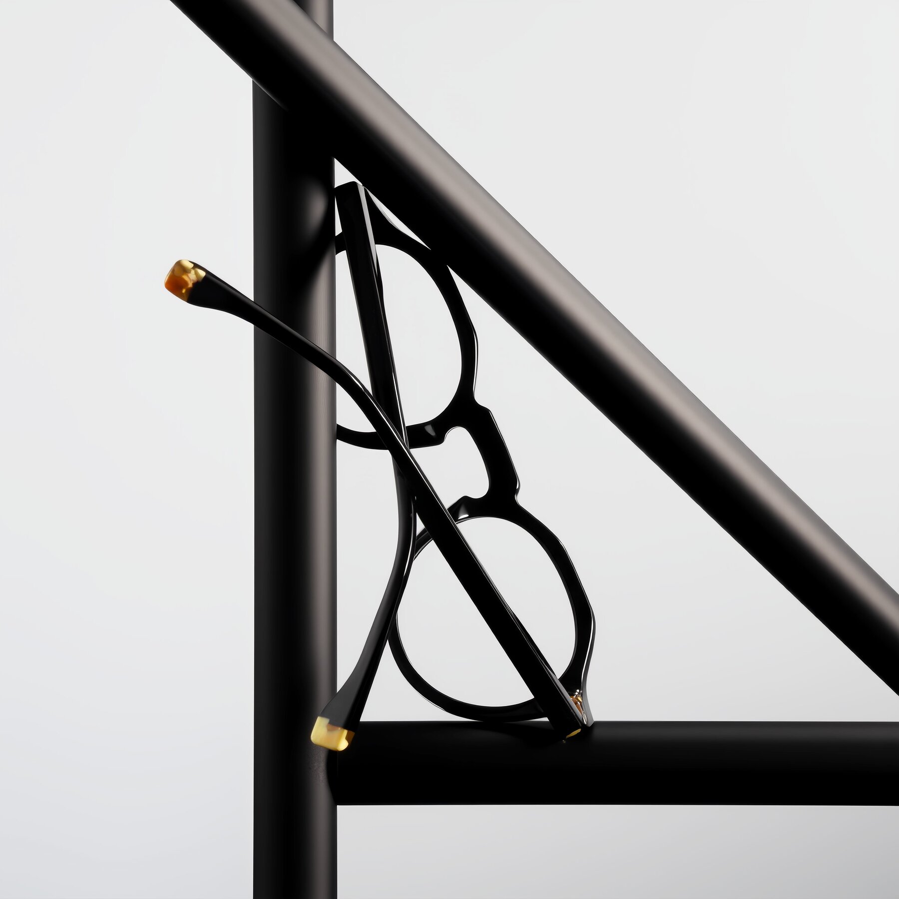 Lifestyle photography #2 of Orta in Black with Clear Reading Eyeglass Lenses