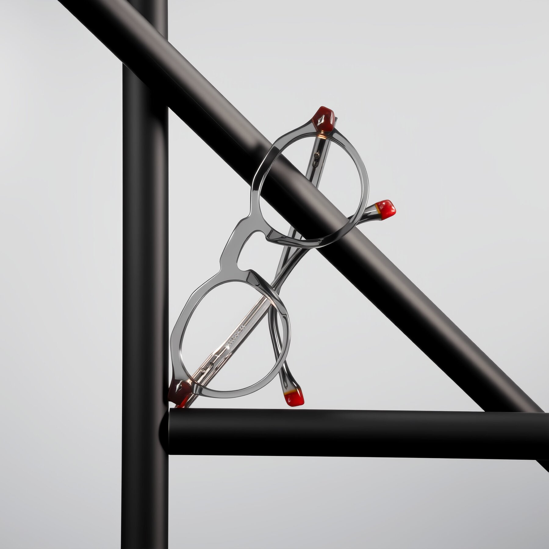 Lifestyle photography #1 of Orta in Gray with Clear Reading Eyeglass Lenses