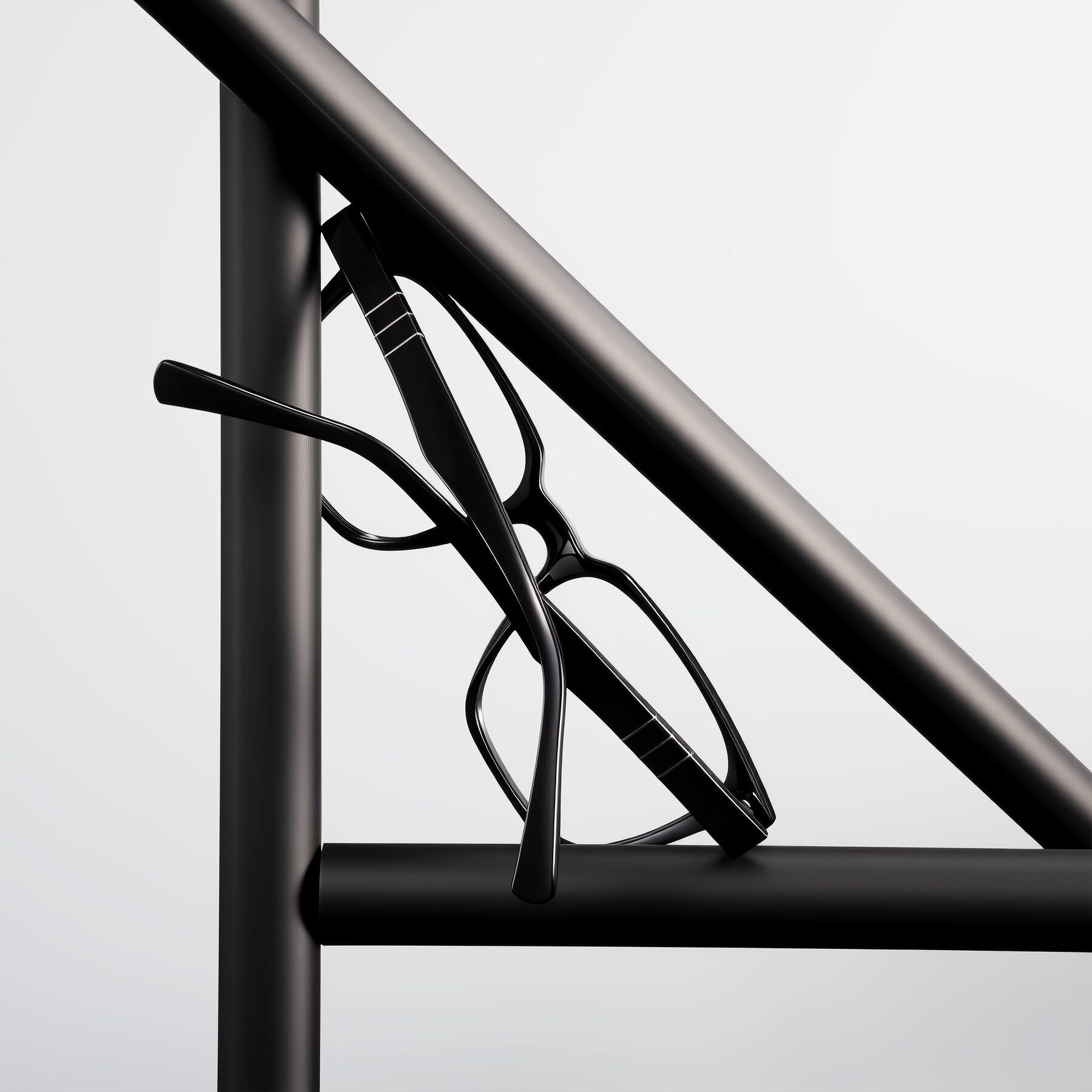 Lifestyle photography #1 of Doelum in Black with Clear Reading Eyeglass Lenses