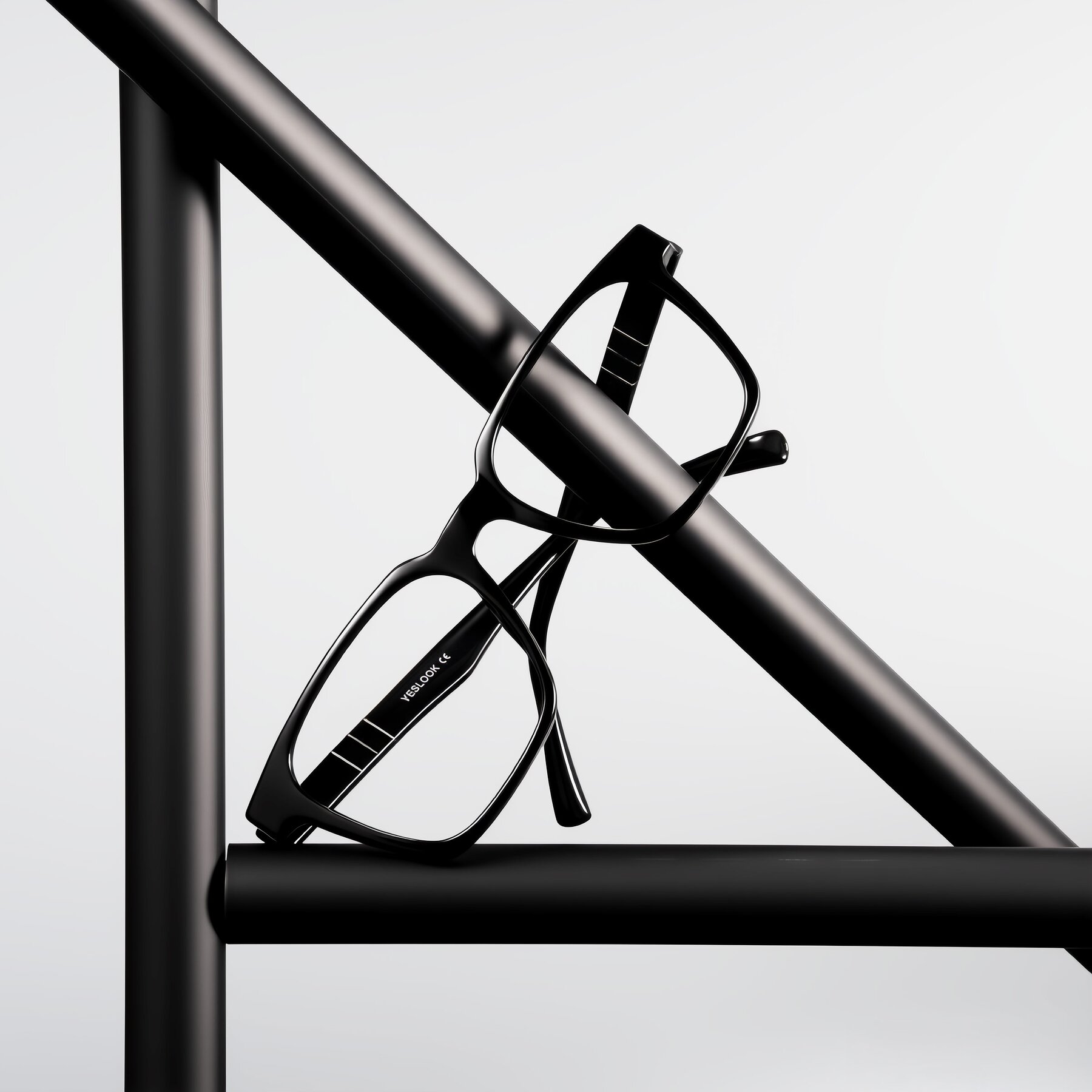 Lifestyle photography #2 of Doelum in Black with Clear Reading Eyeglass Lenses