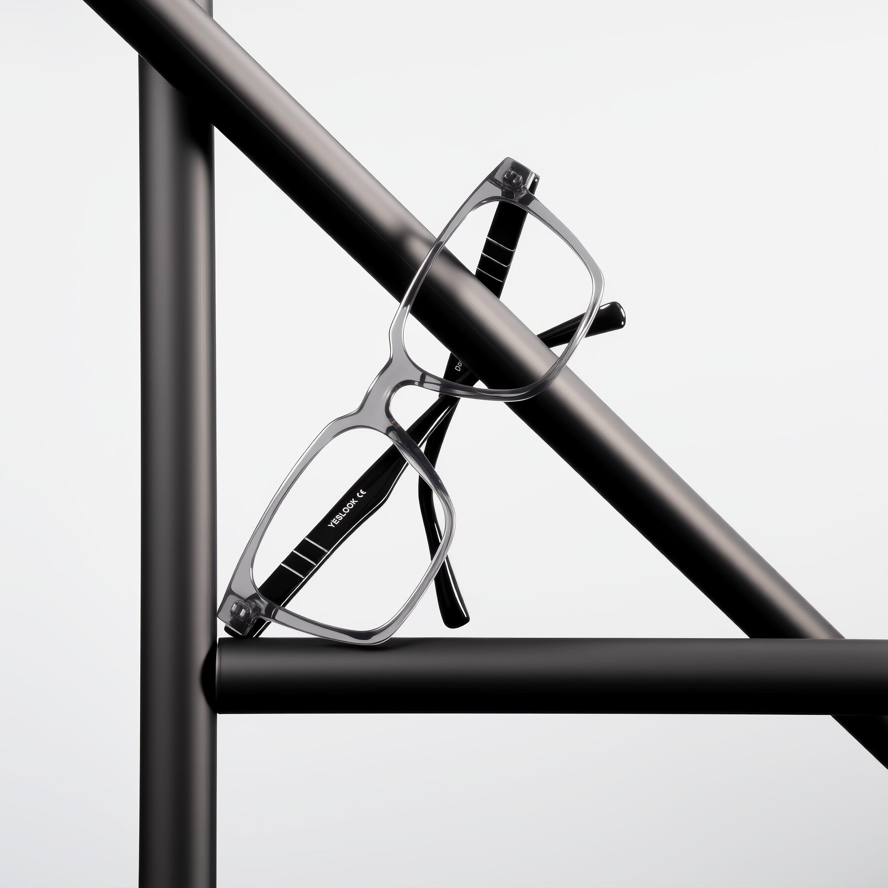 Lifestyle photography #2 of Doelum in Gray/Black with Clear Reading Eyeglass Lenses