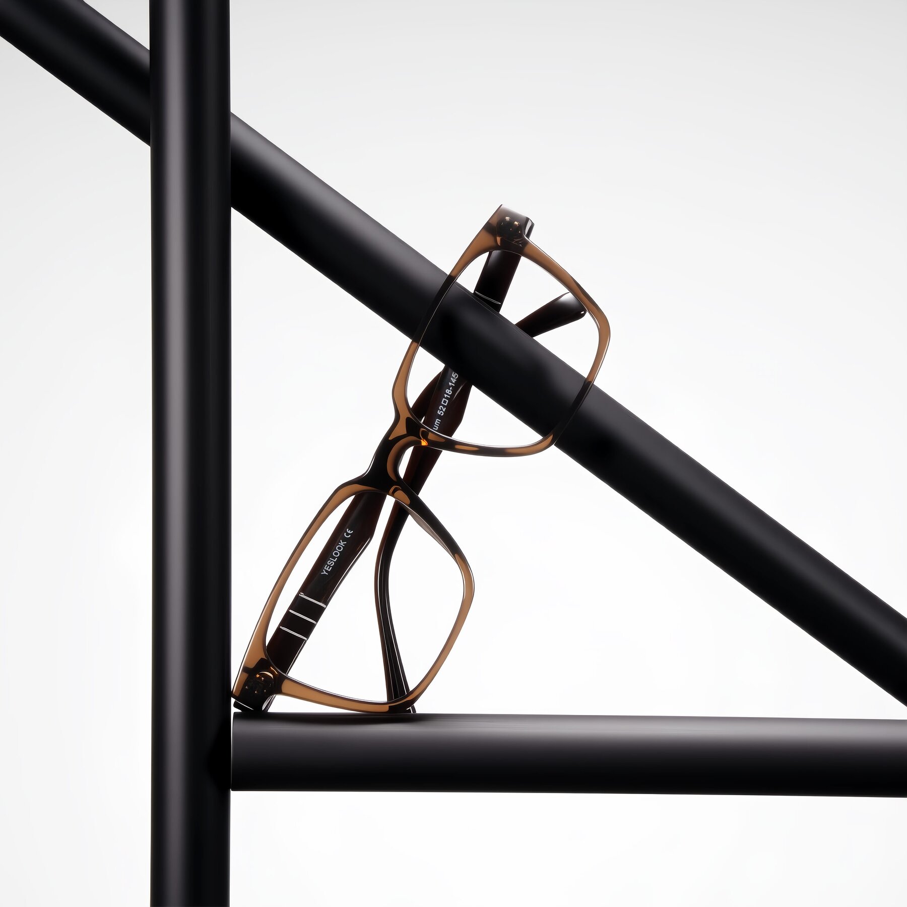 Lifestyle photography #1 of Doelum in Brown with Clear Reading Eyeglass Lenses