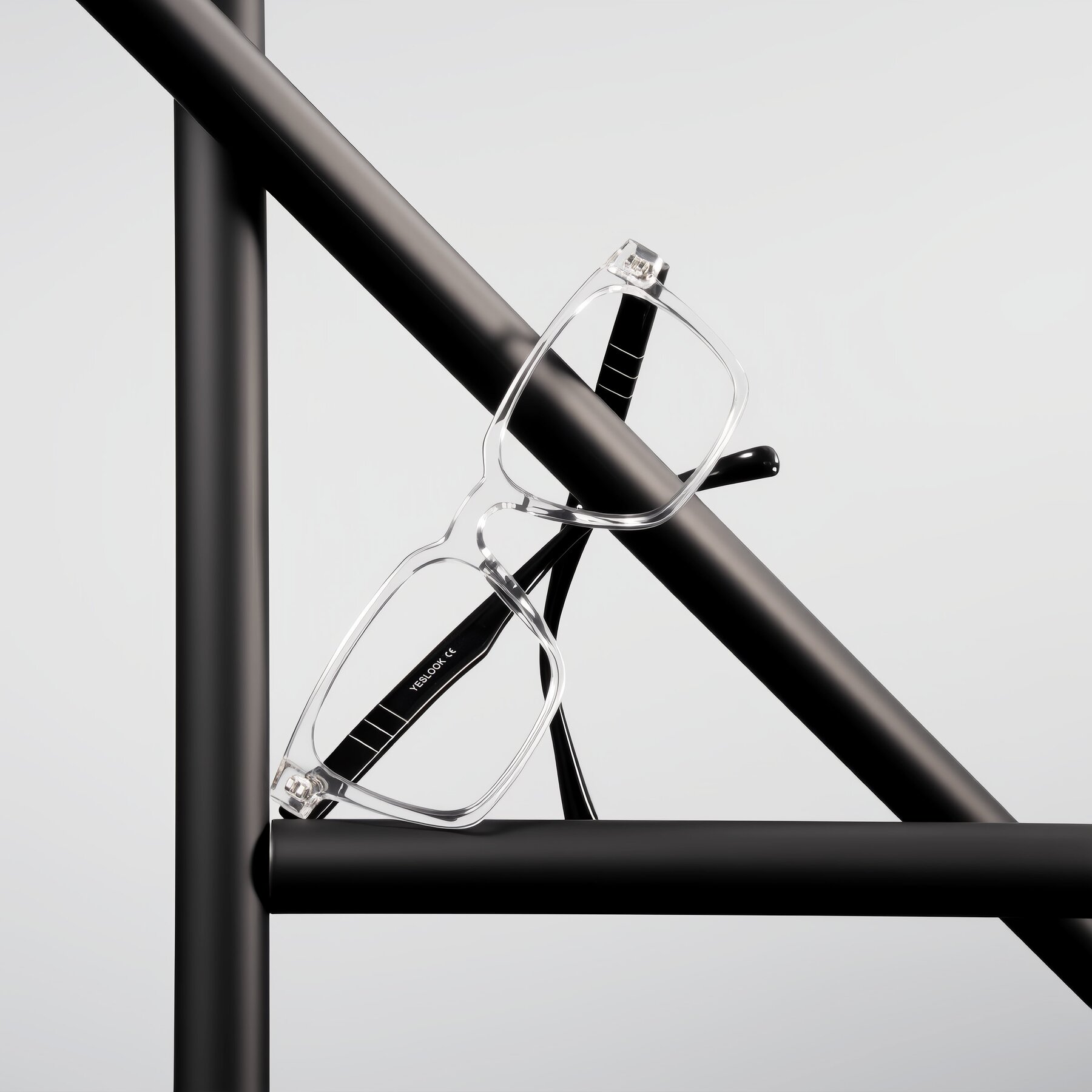 Lifestyle photography #1 of Doelum in Clear/Black with Clear Eyeglass Lenses