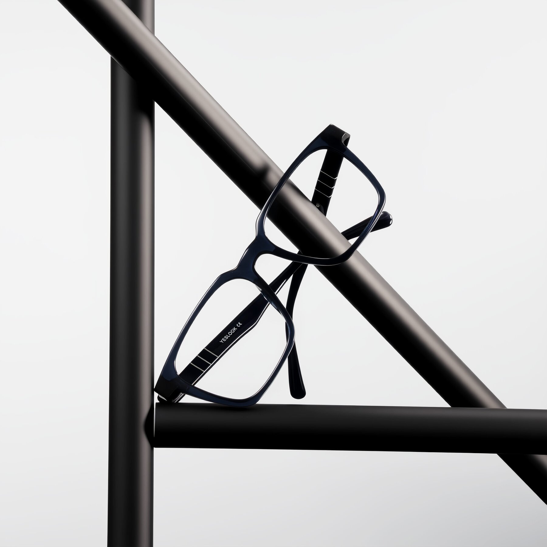 Lifestyle photography #1 of Doelum in Dark Navy with Clear Blue Light Blocking Lenses