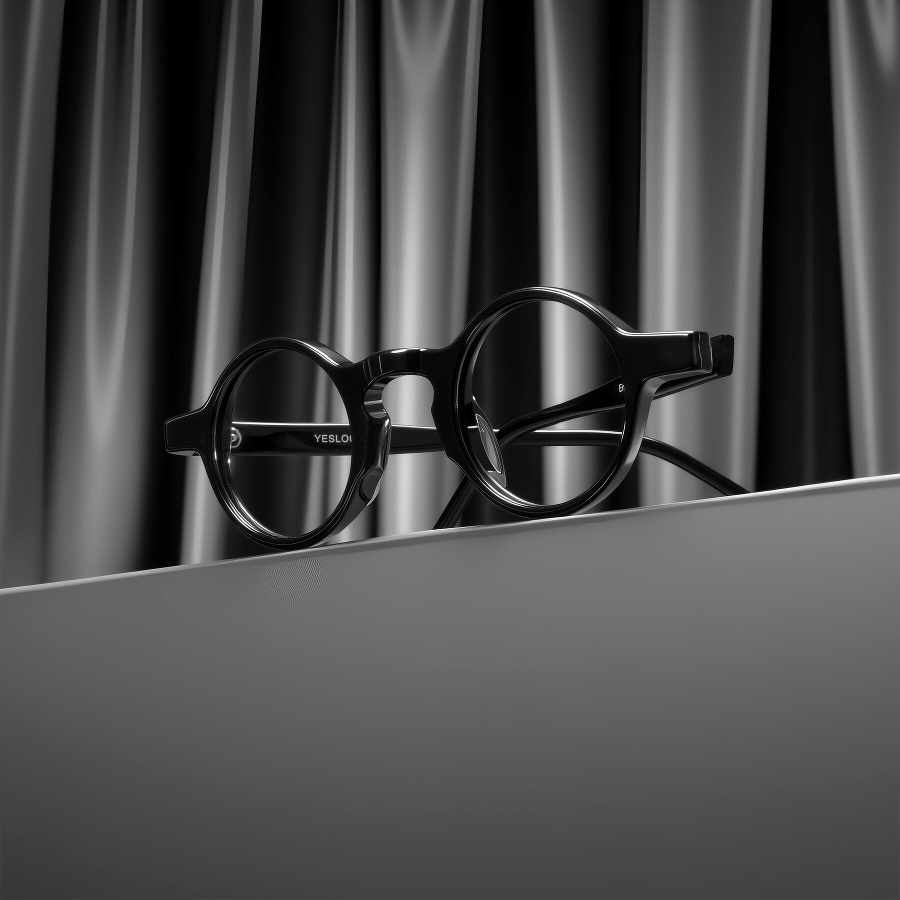 Lifestyle photography #1 of Enno in Black with Clear Eyeglass Lenses