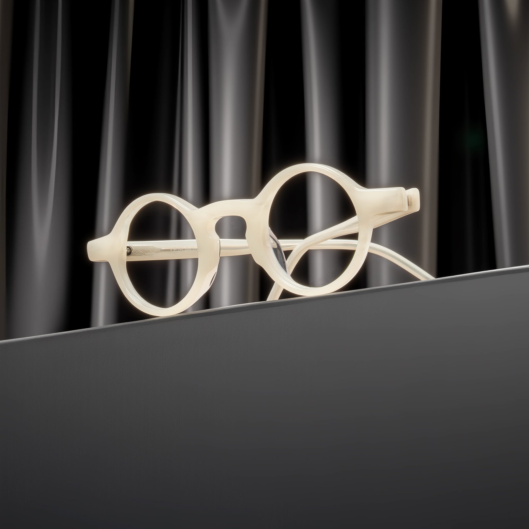 Lifestyle photography #1 of Enno in Jade White with Clear Blue Light Blocking Lenses