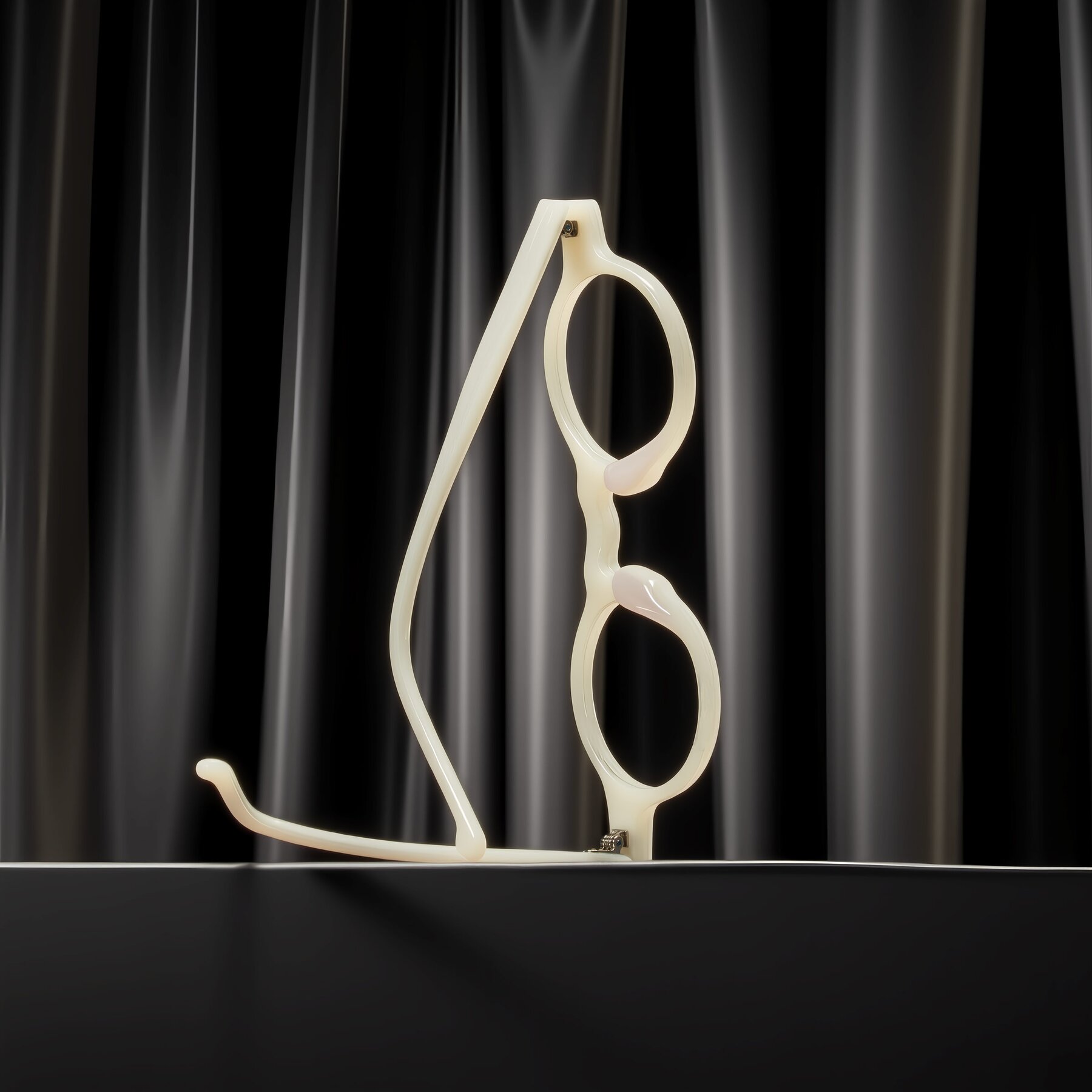 Lifestyle photography #2 of Enno in Jade White with Clear Blue Light Blocking Lenses