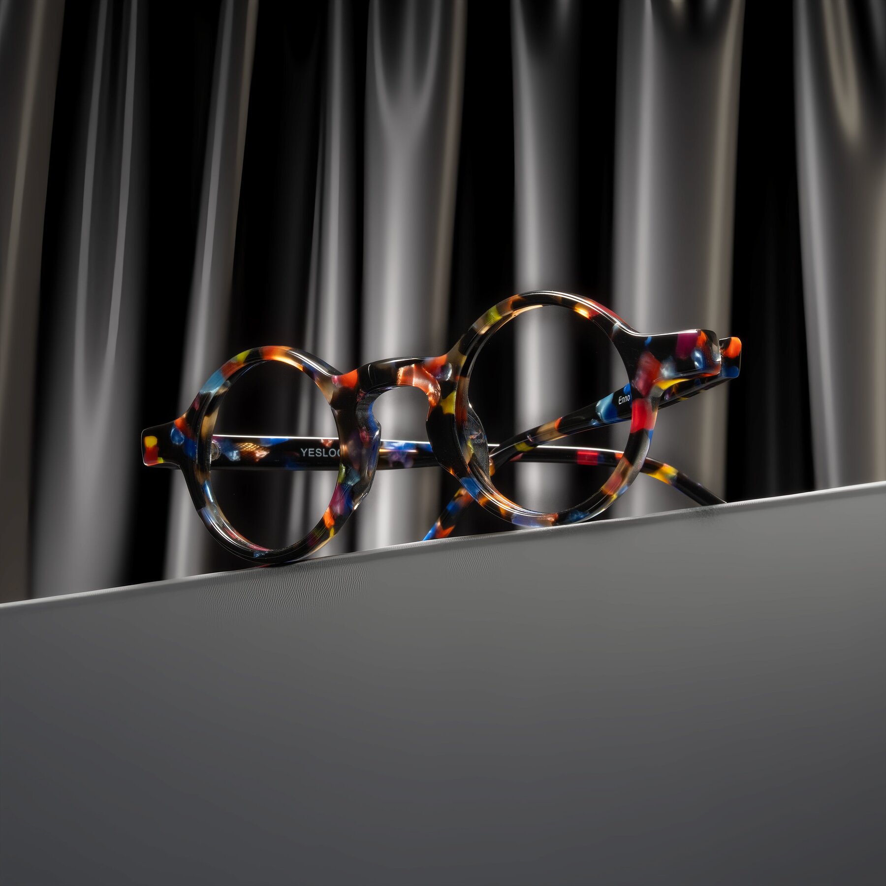 Lifestyle photography #1 of Enno in Midnight Carnival with Clear Blue Light Blocking Lenses