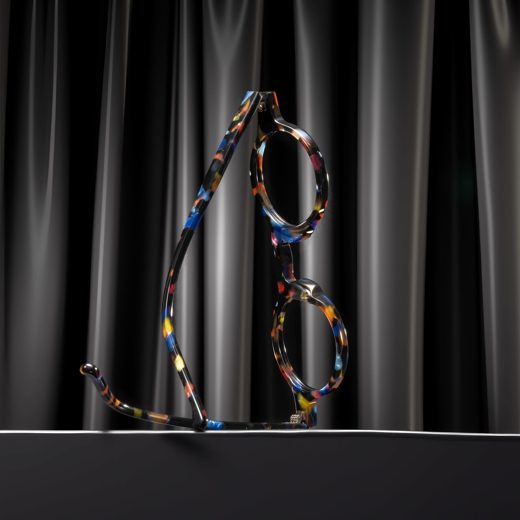 Lifestyle photography #2 of Enno in Midnight Carnival with Clear Blue Light Blocking Lenses