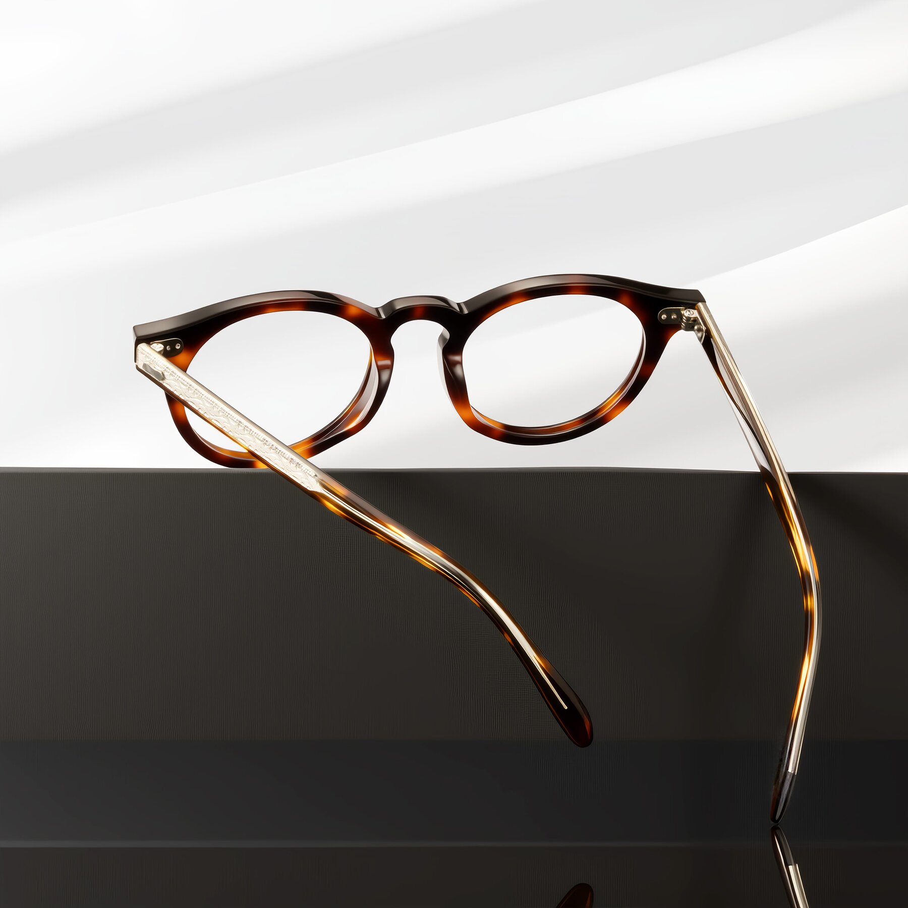 Lifestyle photography #2 of Jairo in Tortoise with Clear Reading Eyeglass Lenses