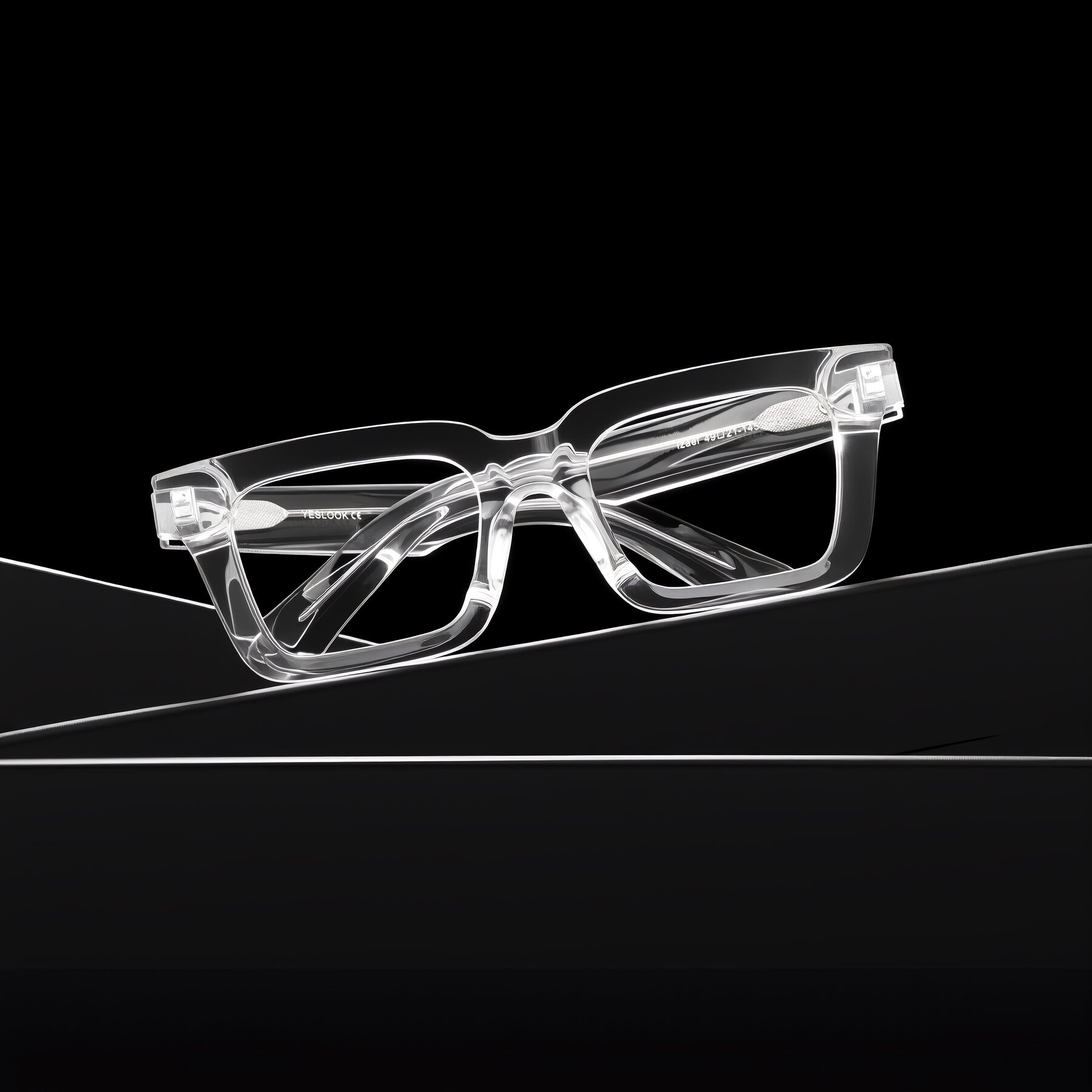 Lifestyle photography #1 of Izael in Clear with Clear Reading Eyeglass Lenses