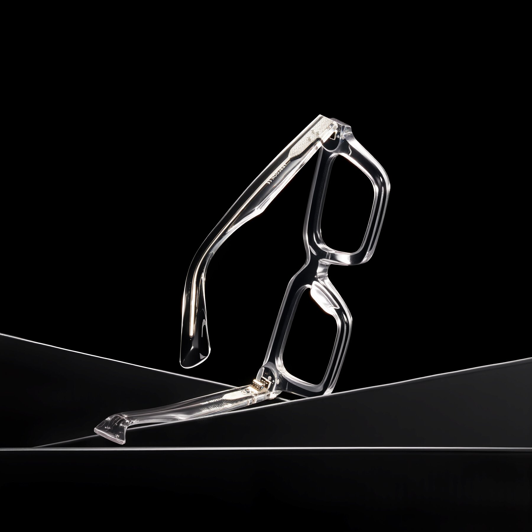 Lifestyle photography #2 of Izael in Clear with Clear Reading Eyeglass Lenses