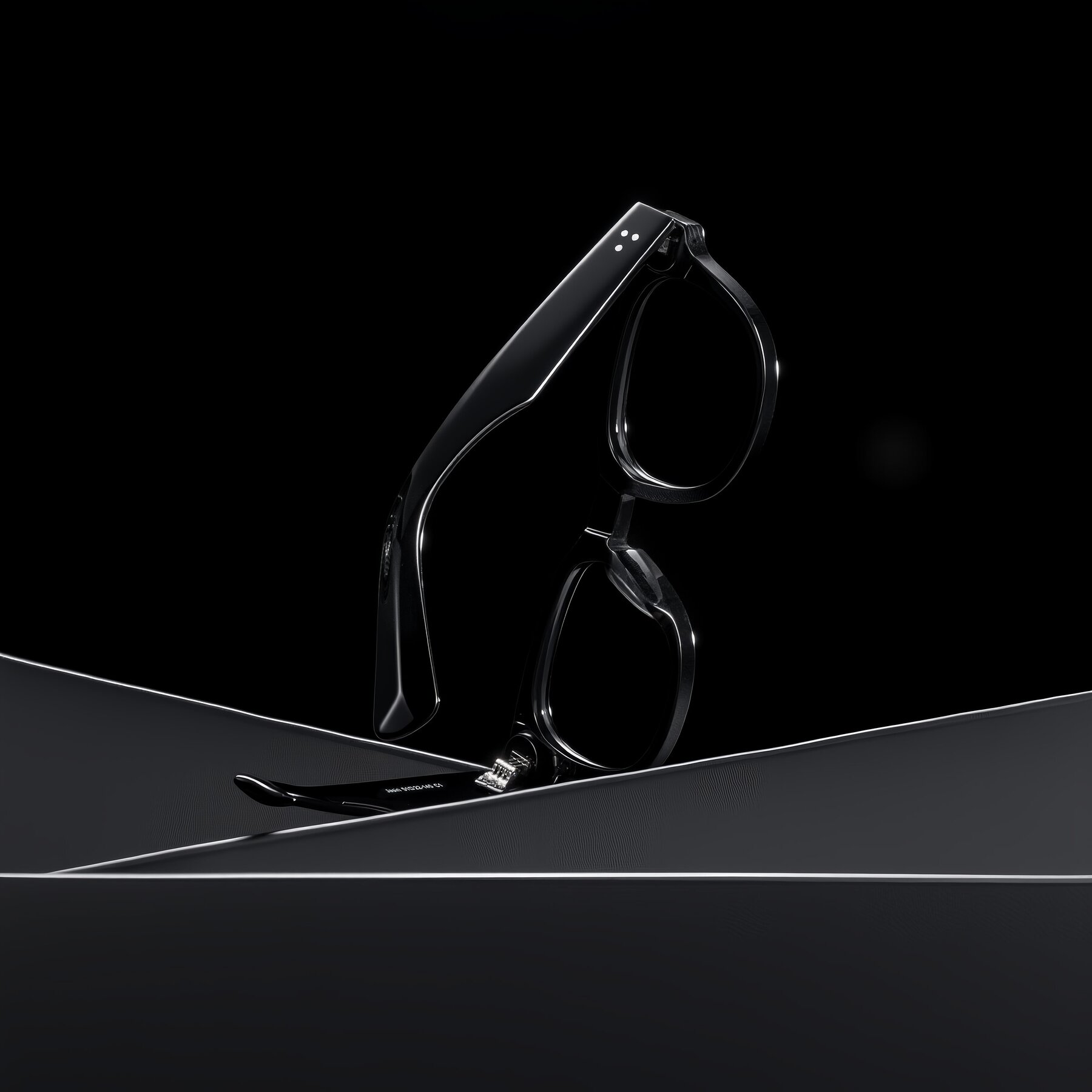 Lifestyle photography #2 of Jasiri in Black with Clear Blue Light Blocking Lenses