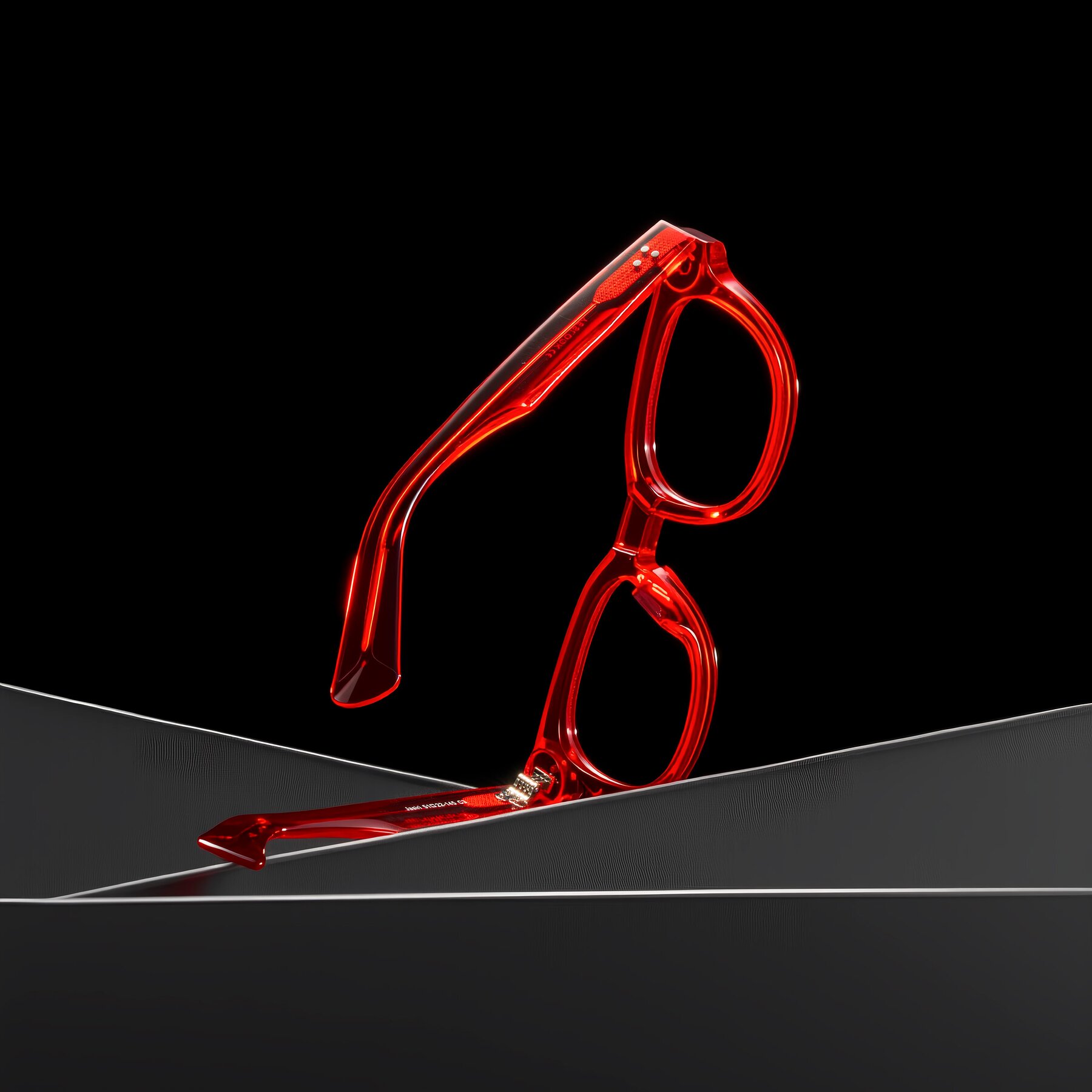 Lifestyle photography #2 of Jasiri in Chili Pepper with Clear Blue Light Blocking Lenses