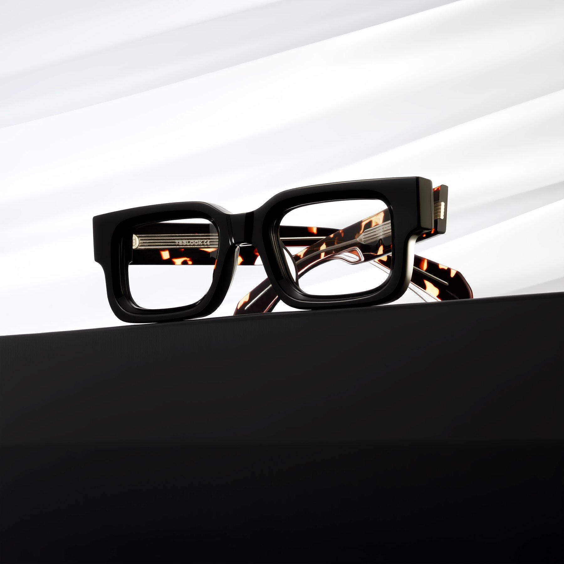 Lifestyle photography #1 of Nuria in Black/Tortoise with Clear Reading Eyeglass Lenses