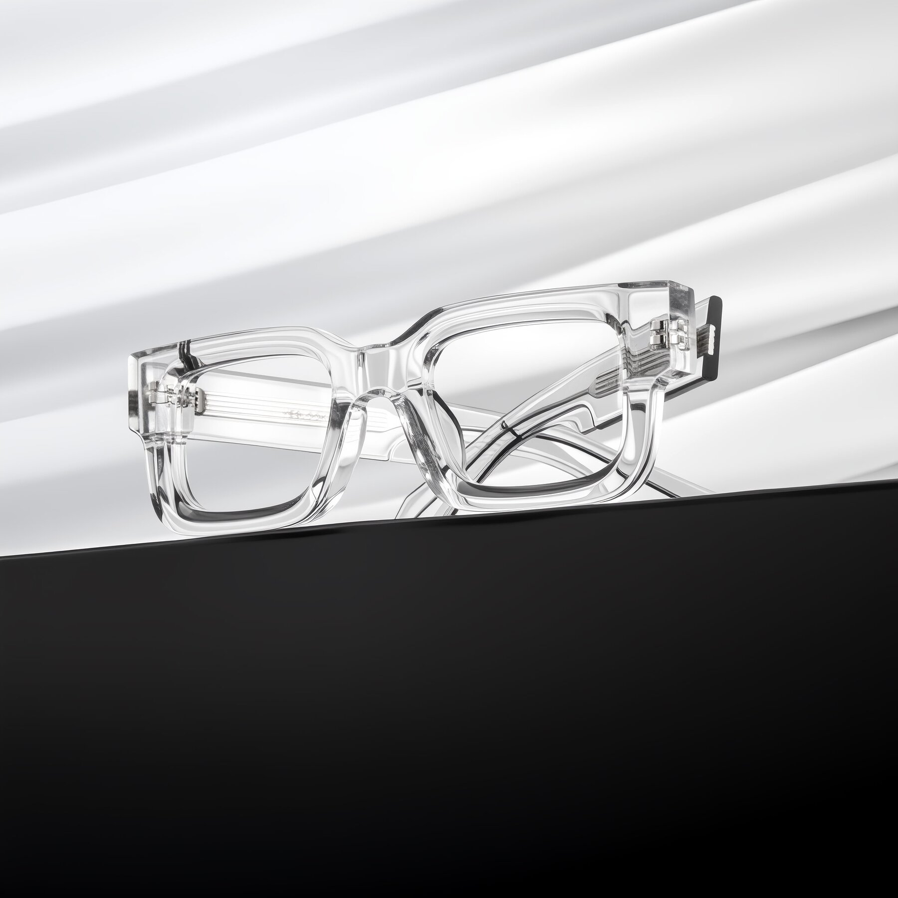 Lifestyle photography #1 of Nuria in Clear with Clear Reading Eyeglass Lenses