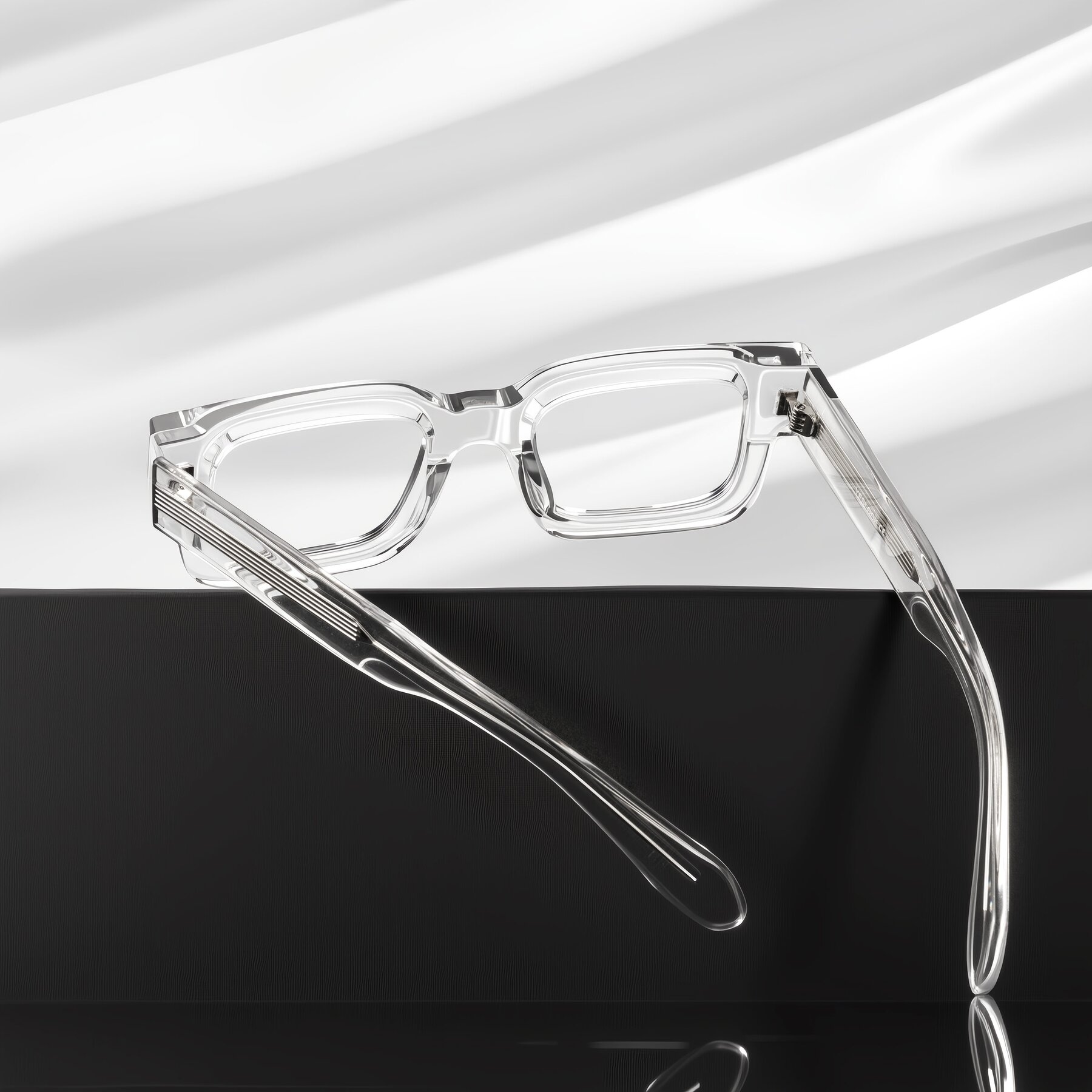 Lifestyle photography #2 of Nuria in Clear with Clear Reading Eyeglass Lenses