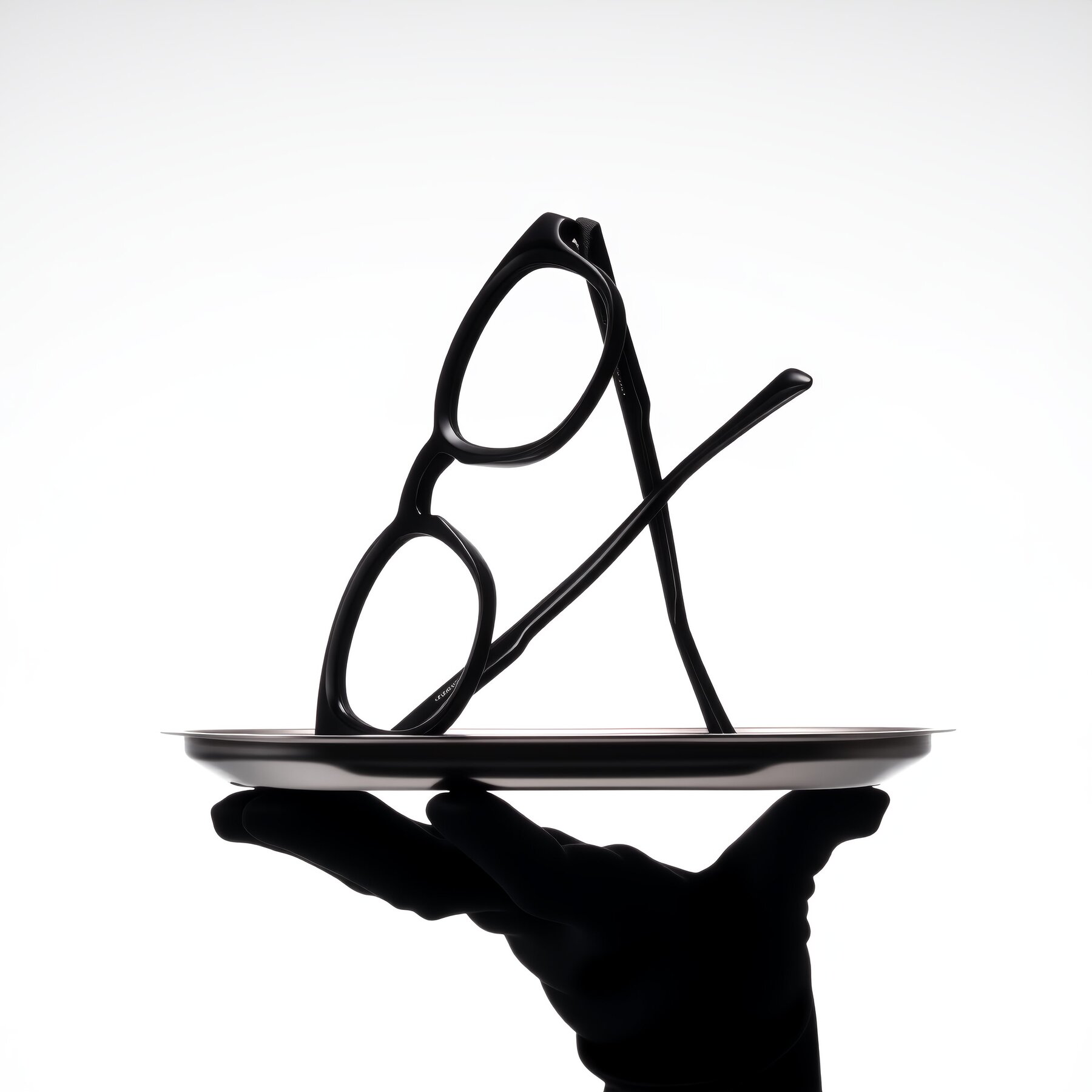 Lifestyle photography #1 of Iffer in Black with Clear Eyeglass Lenses