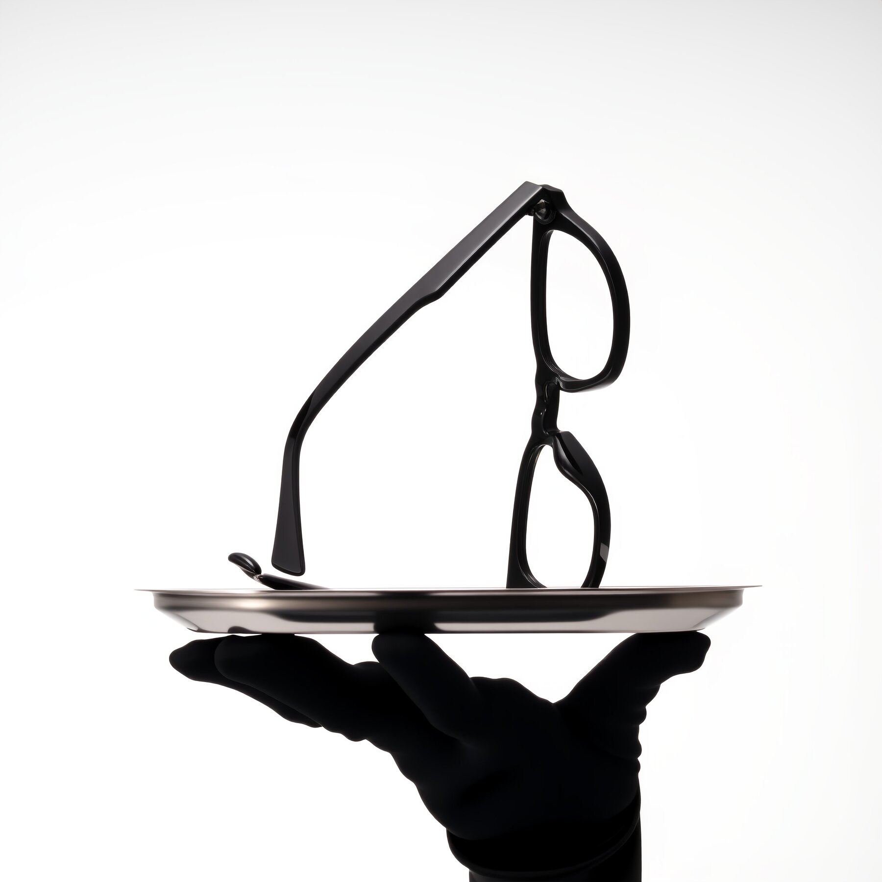 Lifestyle photography #2 of Iffer in Black with Clear Eyeglass Lenses