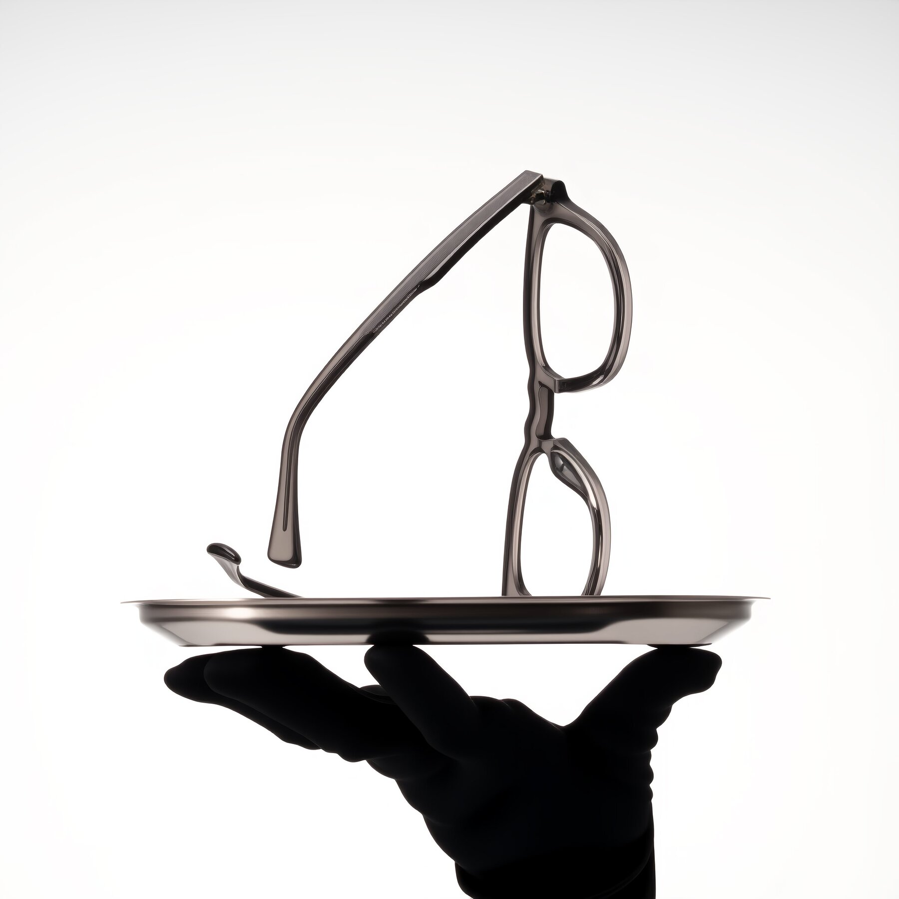 Lifestyle photography #2 of Iffer in Gray with Clear Eyeglass Lenses