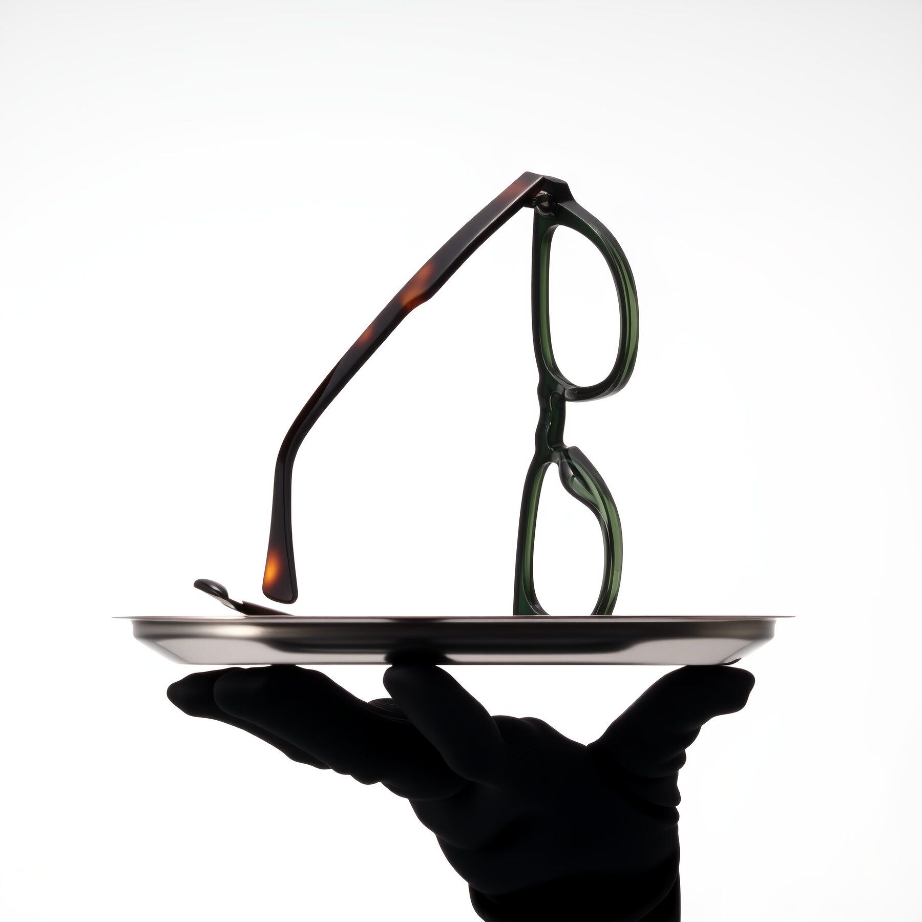 Lifestyle photography #2 of Iffer in Dark Green/Tortoise with Clear Eyeglass Lenses