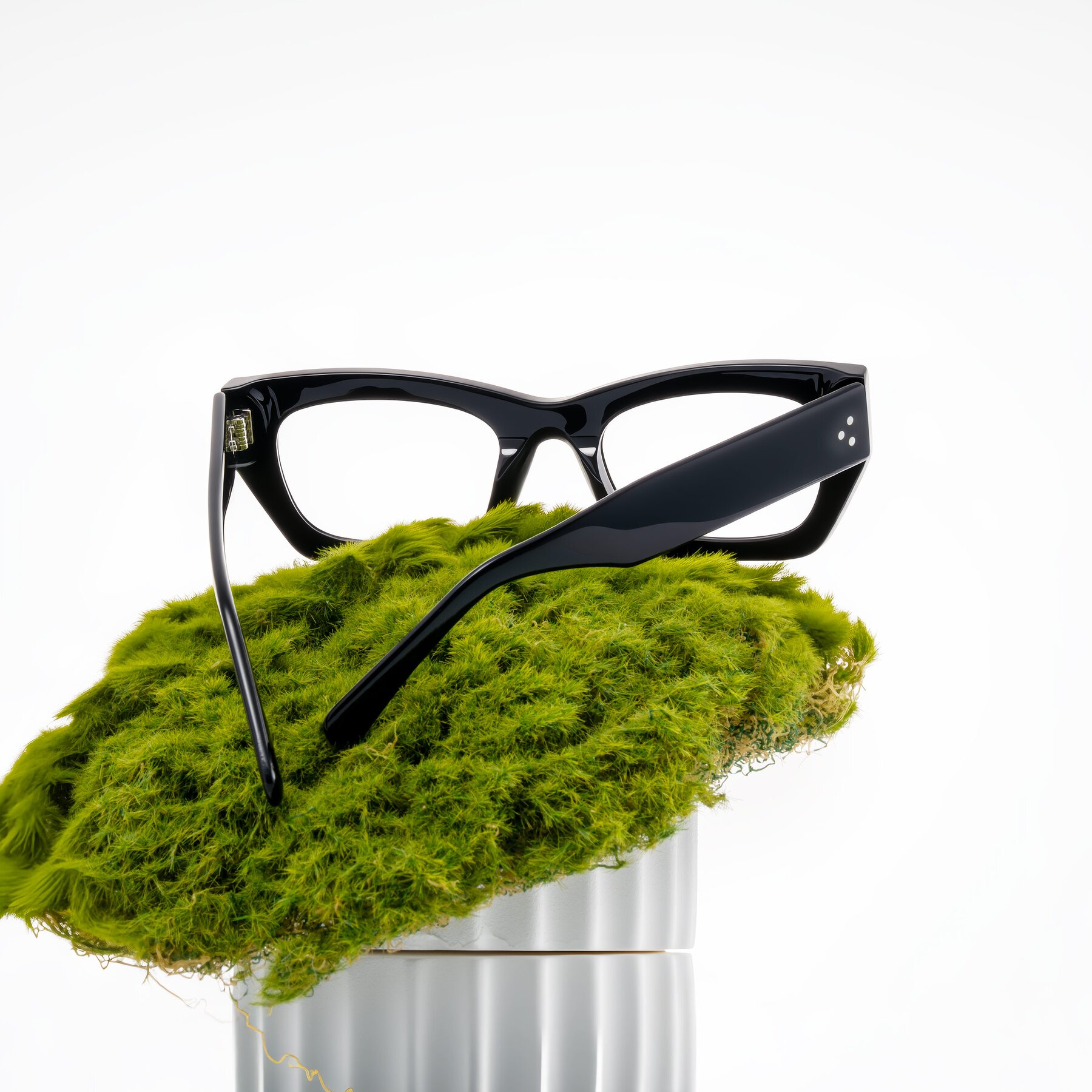 Lifestyle photography #2 of Rex in Black with Clear Blue Light Blocking Lenses