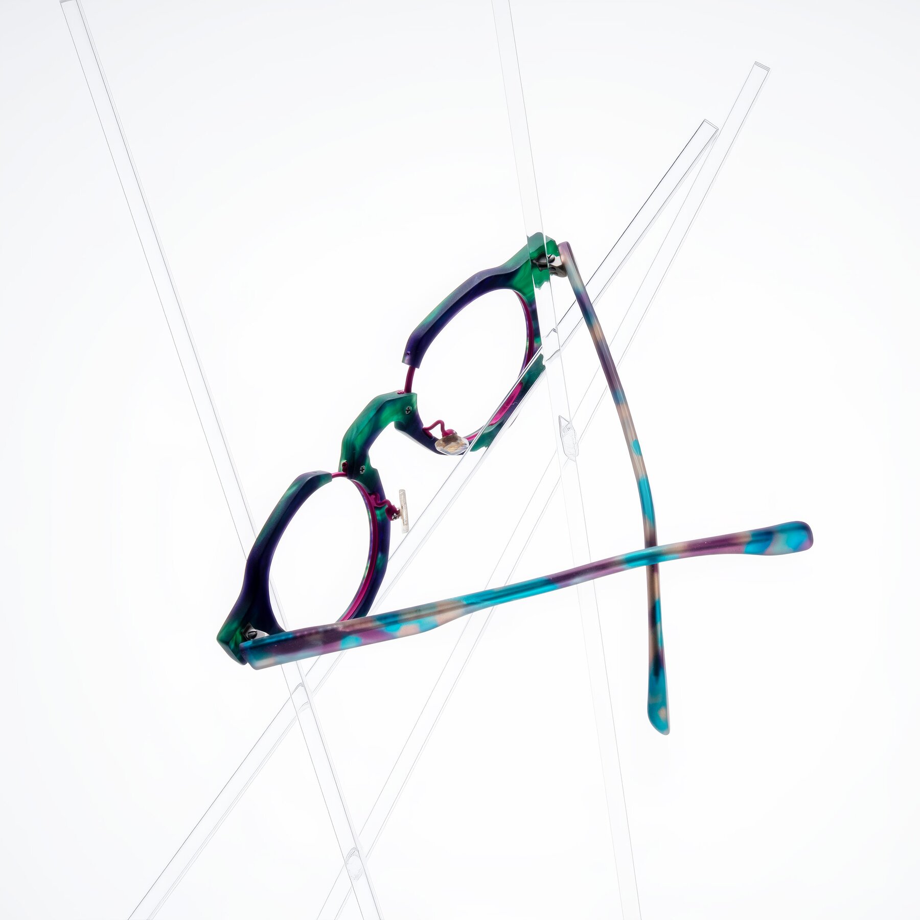 Lifestyle photography #1 of Gisella in Matte Aurora with Clear Eyeglass Lenses