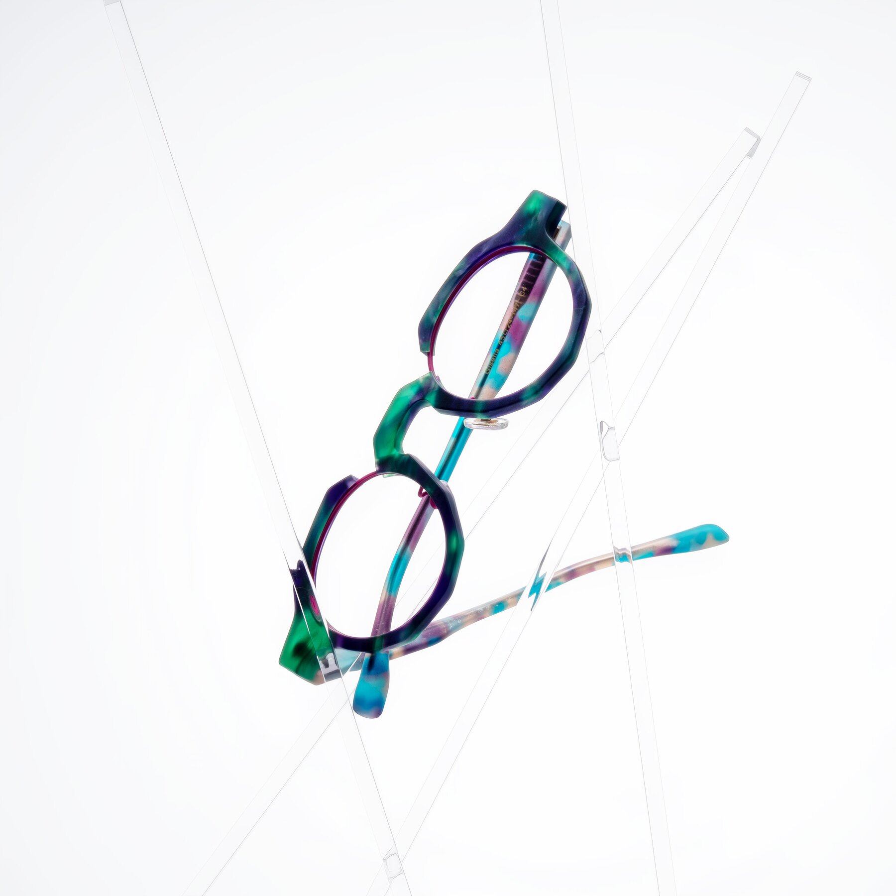 Lifestyle photography #2 of Gisella in Matte Aurora with Clear Eyeglass Lenses