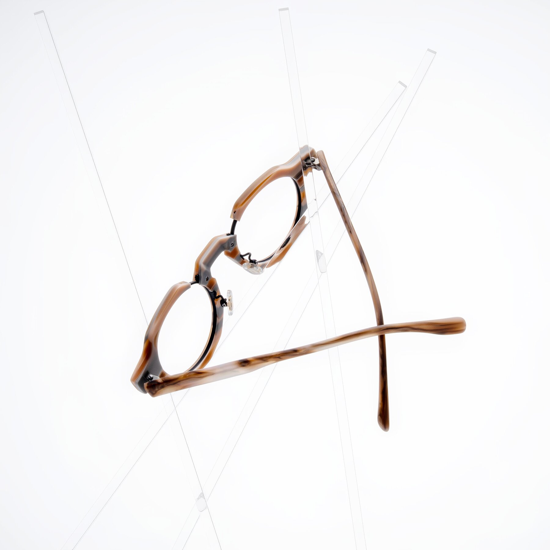 Lifestyle photography #2 of Gisella in Matte Canyon with Clear Eyeglass Lenses