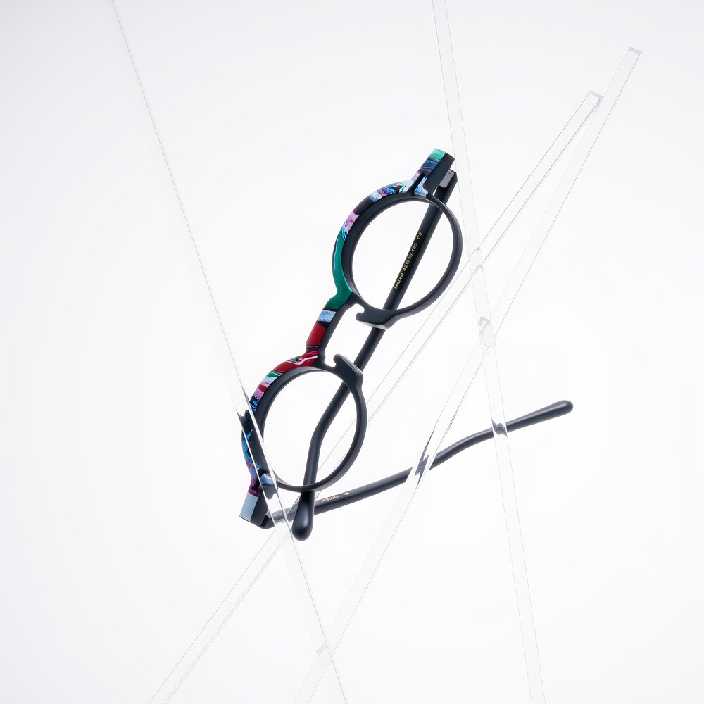 Deep Night Retro-Vintage Designer Round Eyeglasses