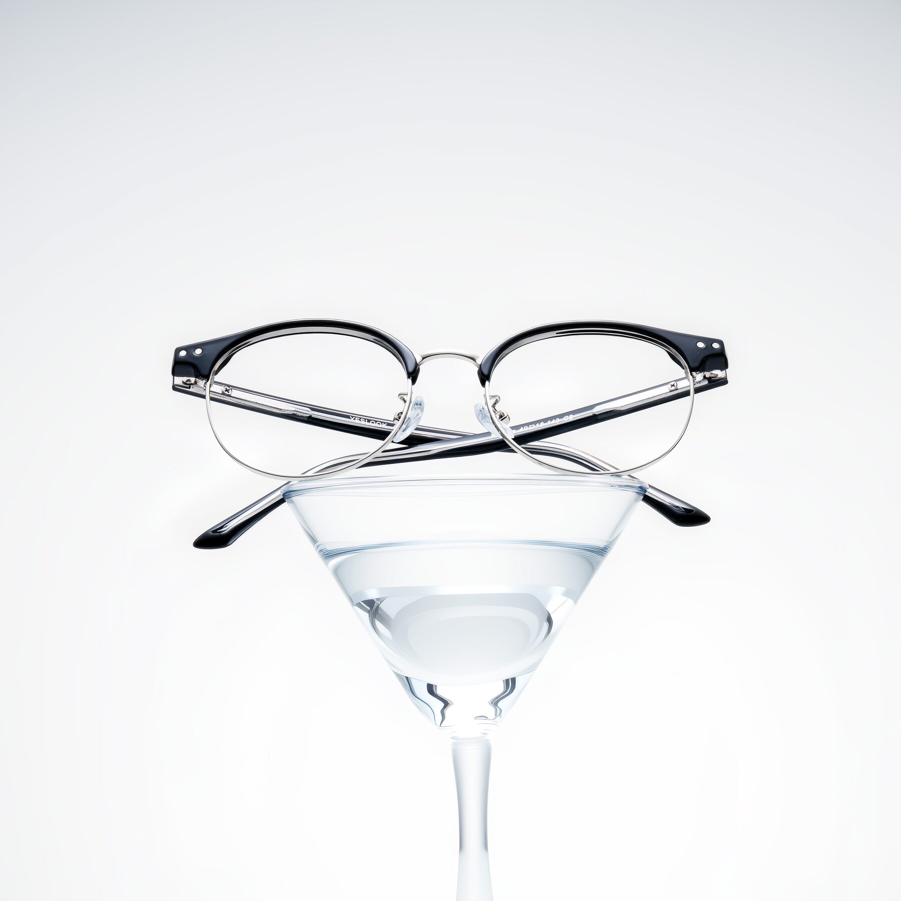 Lifestyle photography #2 of Karnes in Black/Silver with Clear Eyeglass Lenses