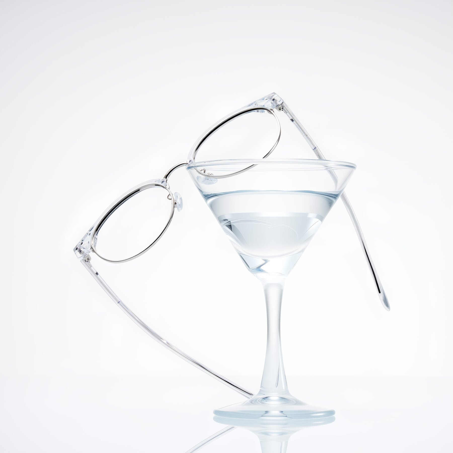 Lifestyle photography #2 of Karnes in Clear/Silver with Clear Eyeglass Lenses