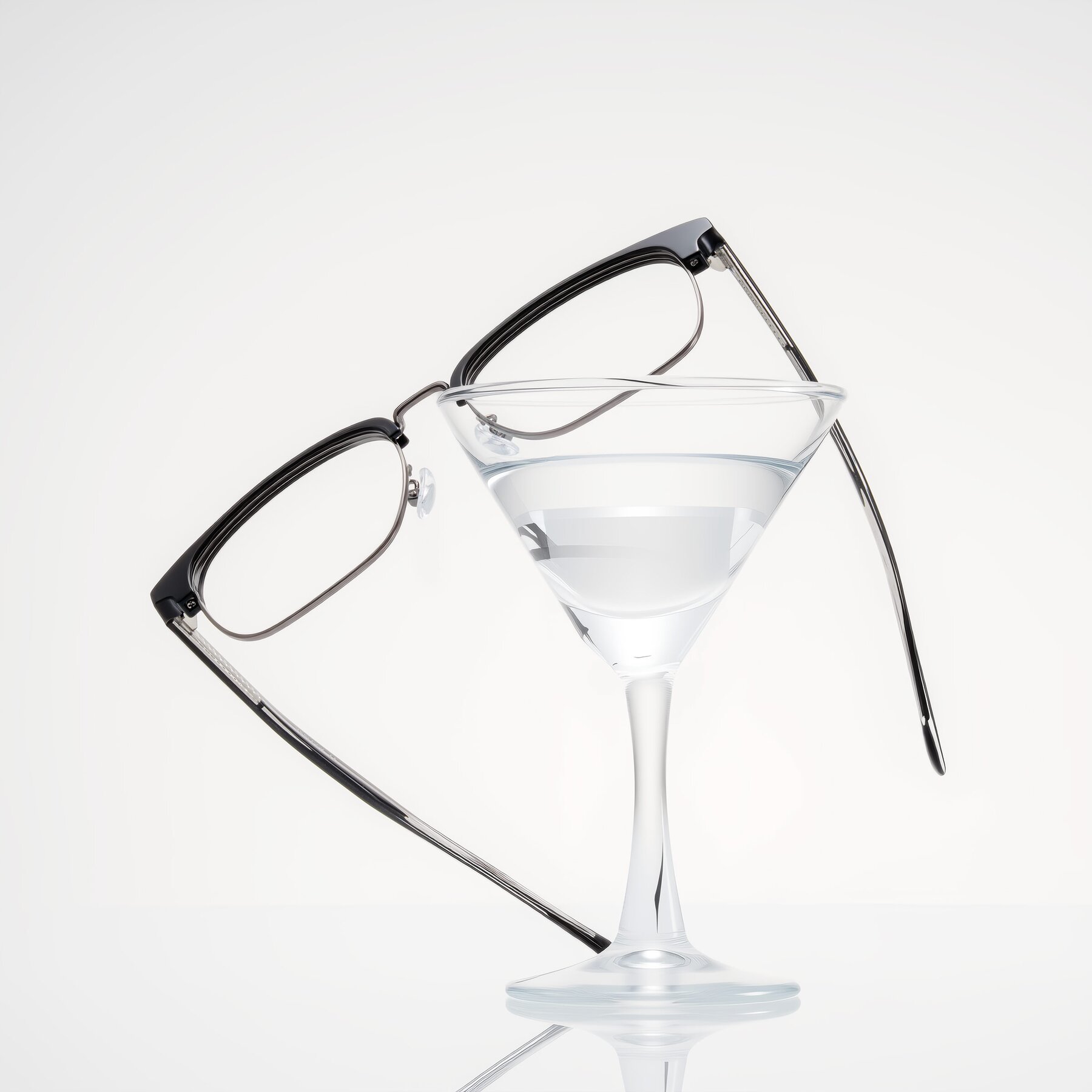 Lifestyle photography #2 of Waxler in Black/Gunmetal with Clear Eyeglass Lenses