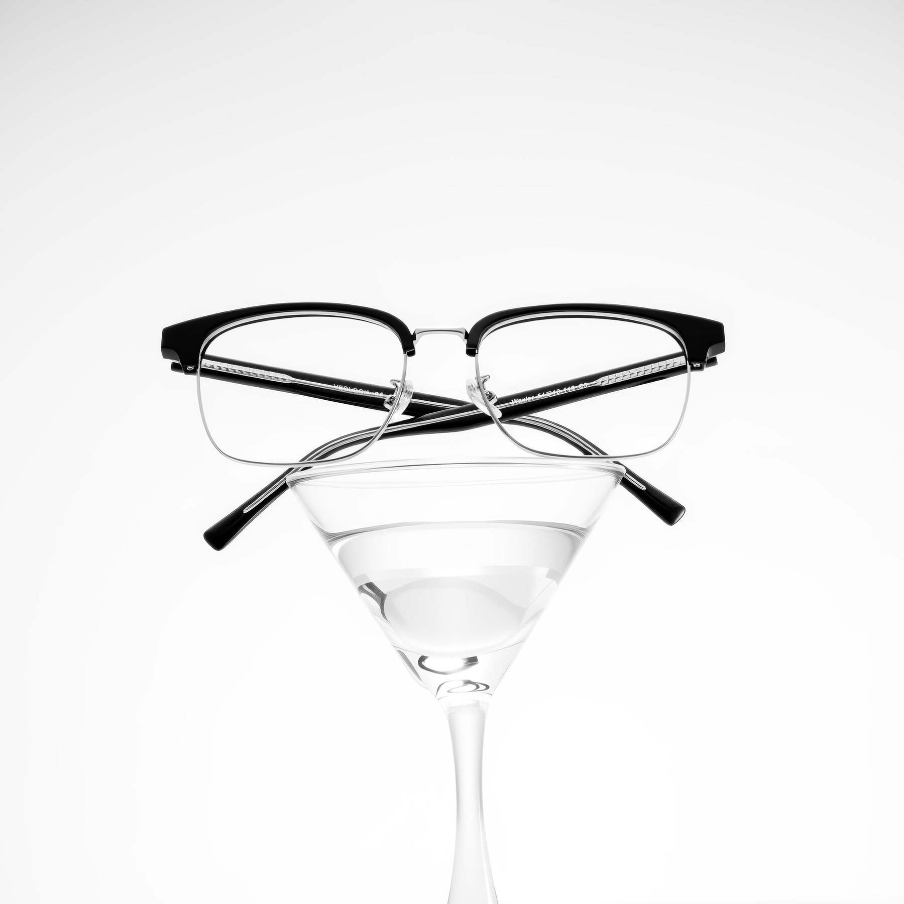 Lifestyle photography #1 of Waxler in Black/Silver with Clear Eyeglass Lenses