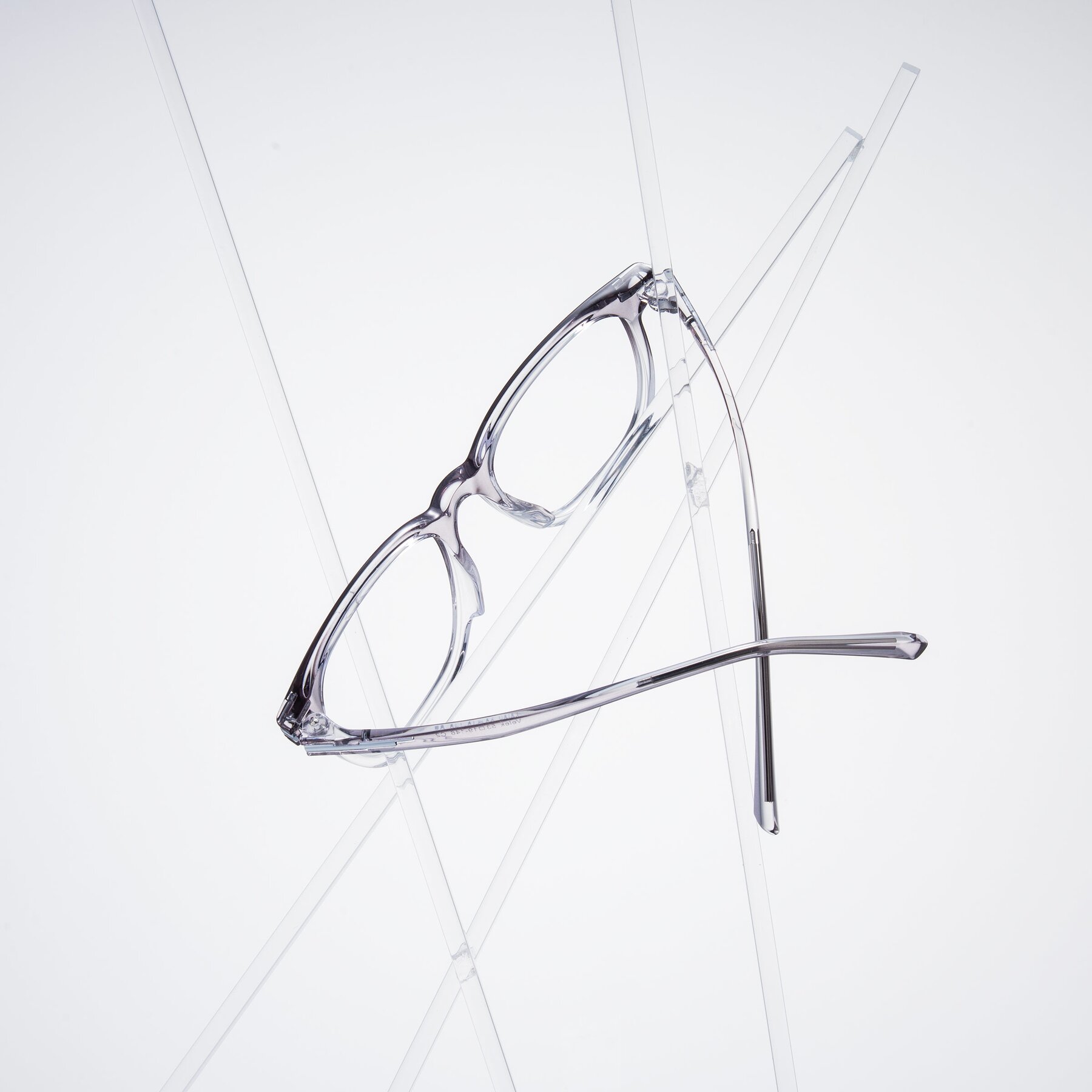 Lifestyle photography #1 of Velek in Gradient Crystal Gray with Clear Reading Eyeglass Lenses