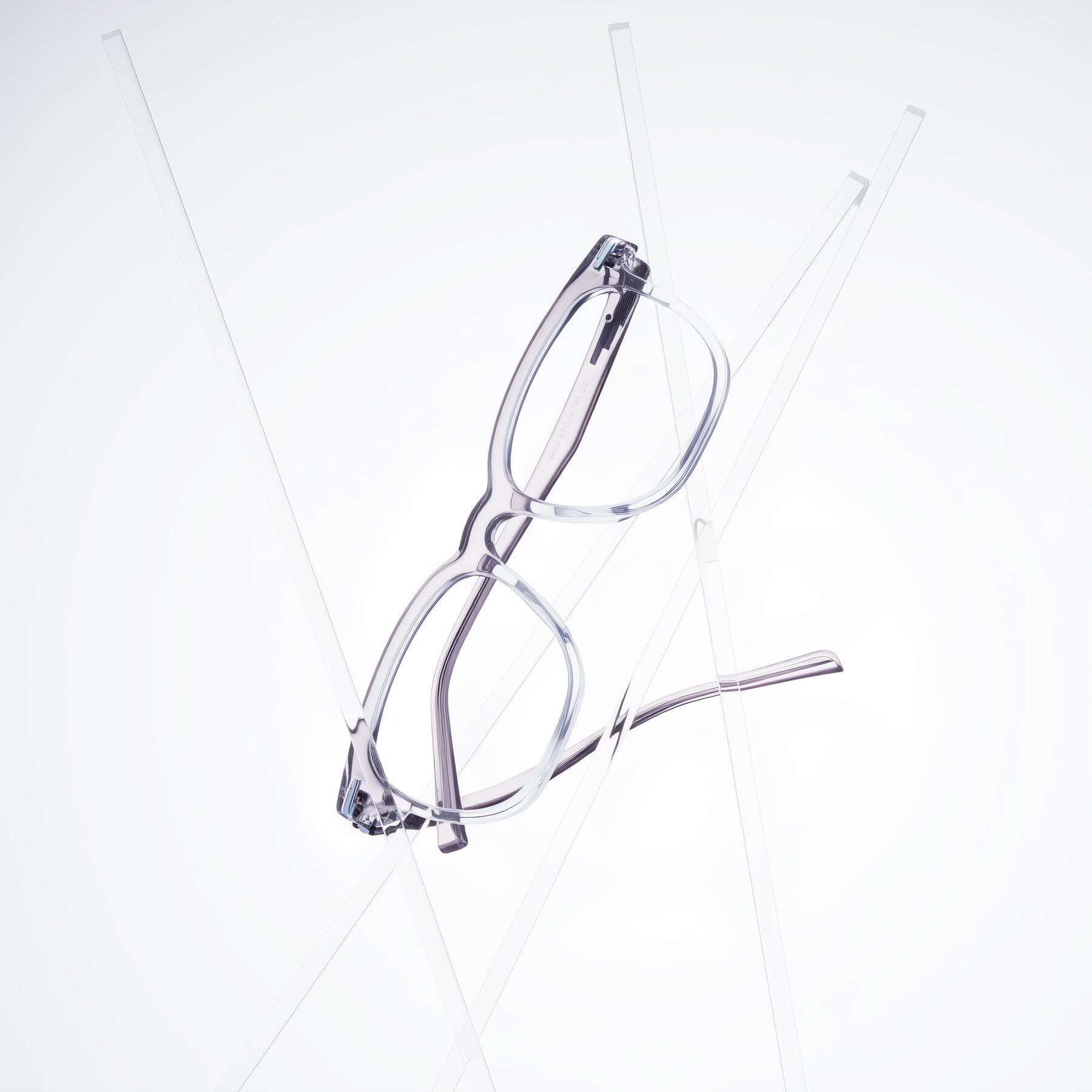 Lifestyle photography #2 of Velek in Gradient Crystal Gray with Clear Reading Eyeglass Lenses