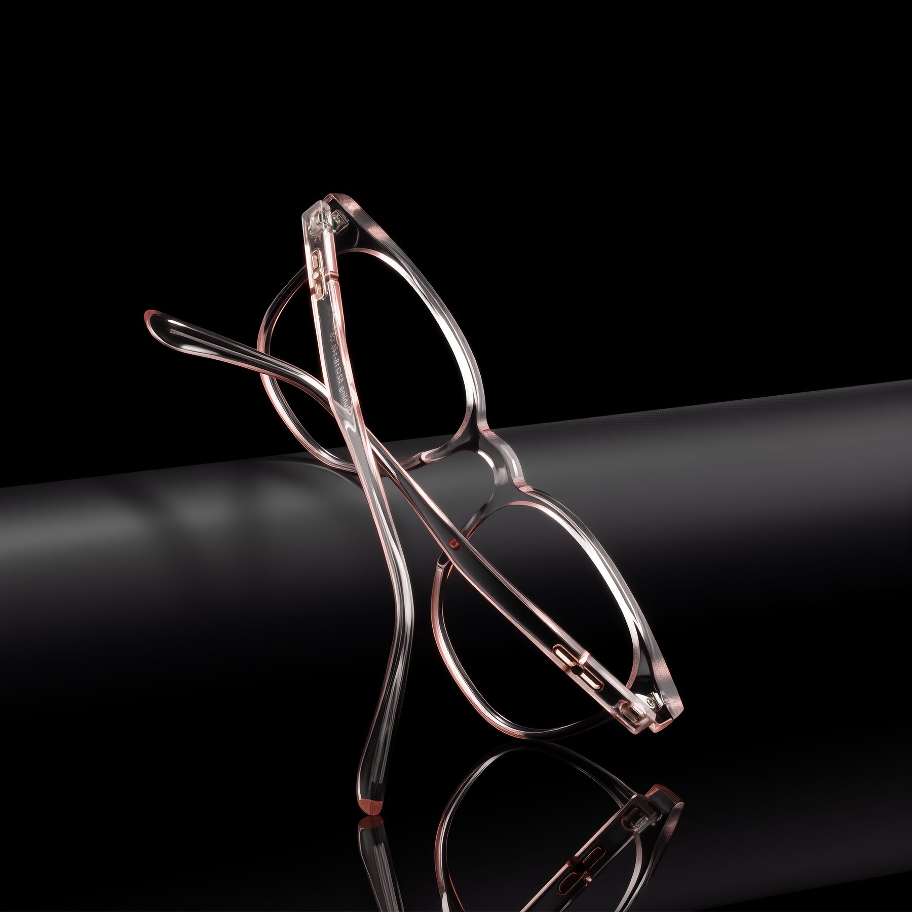 Lifestyle photography #1 of Ruhling in Transparent Pink with Clear Eyeglass Lenses