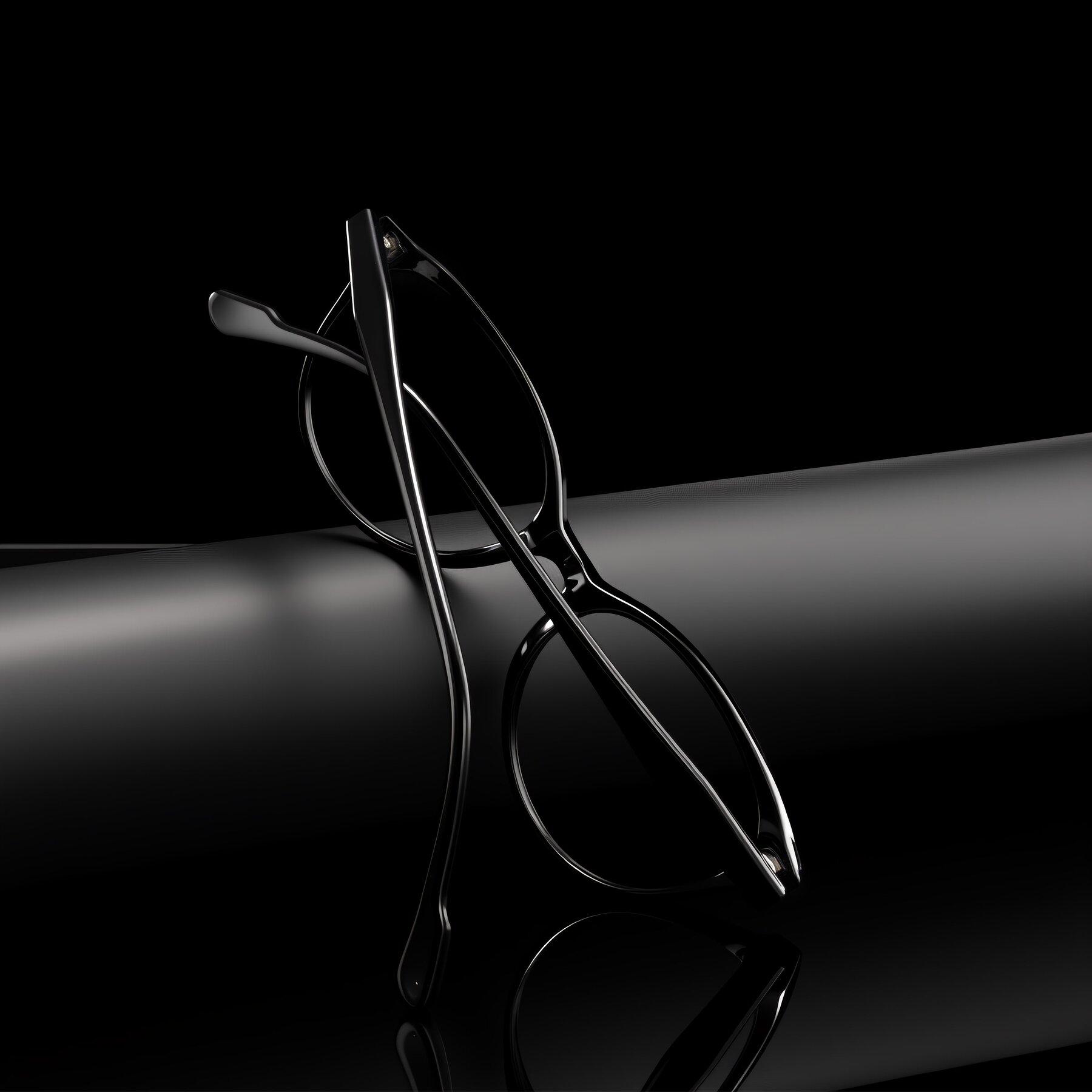 Lifestyle photography #2 of Hickman in Black with Clear Eyeglass Lenses