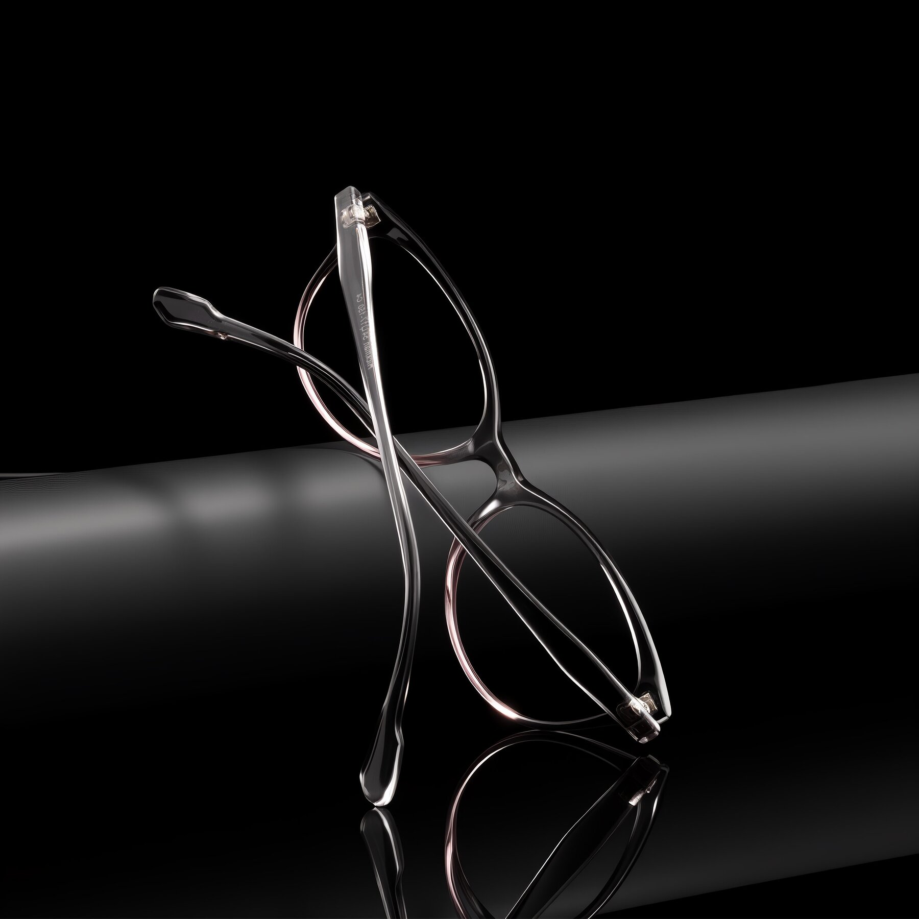 Lifestyle photography #2 of Hickman in Gray/Light Pink with Clear Eyeglass Lenses