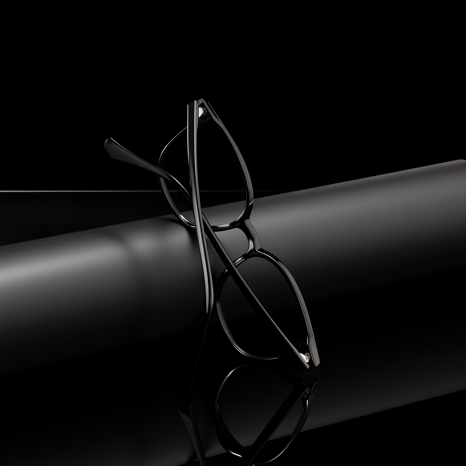 Lifestyle photography #2 of Noor in Black with Clear Eyeglass Lenses