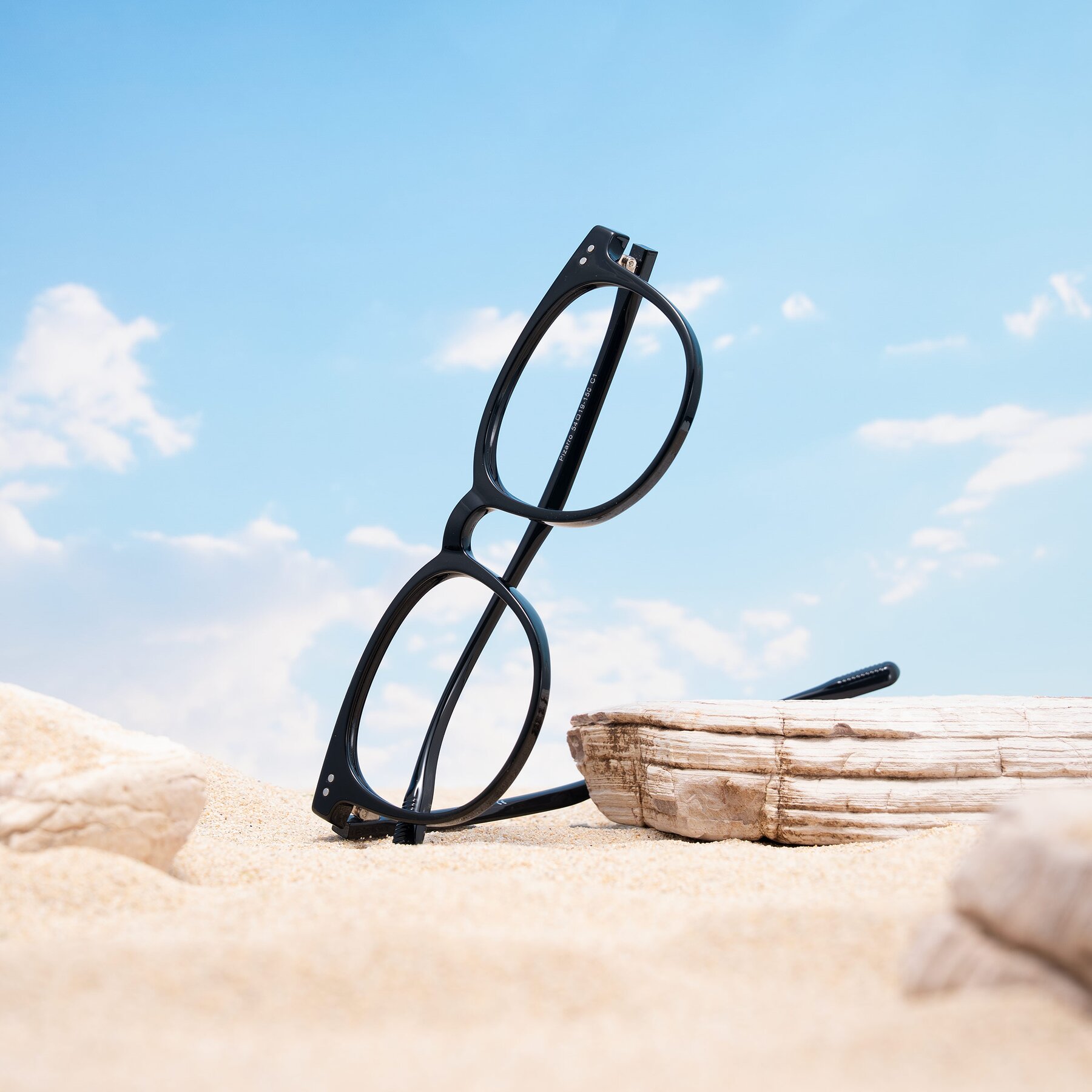 Lifestyle photography #1 of Pizarro in Black with Clear Eyeglass Lenses