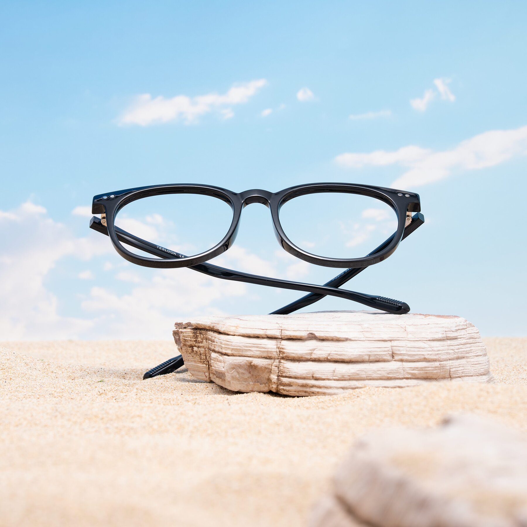 Lifestyle photography #2 of Pizarro in Black with Clear Eyeglass Lenses