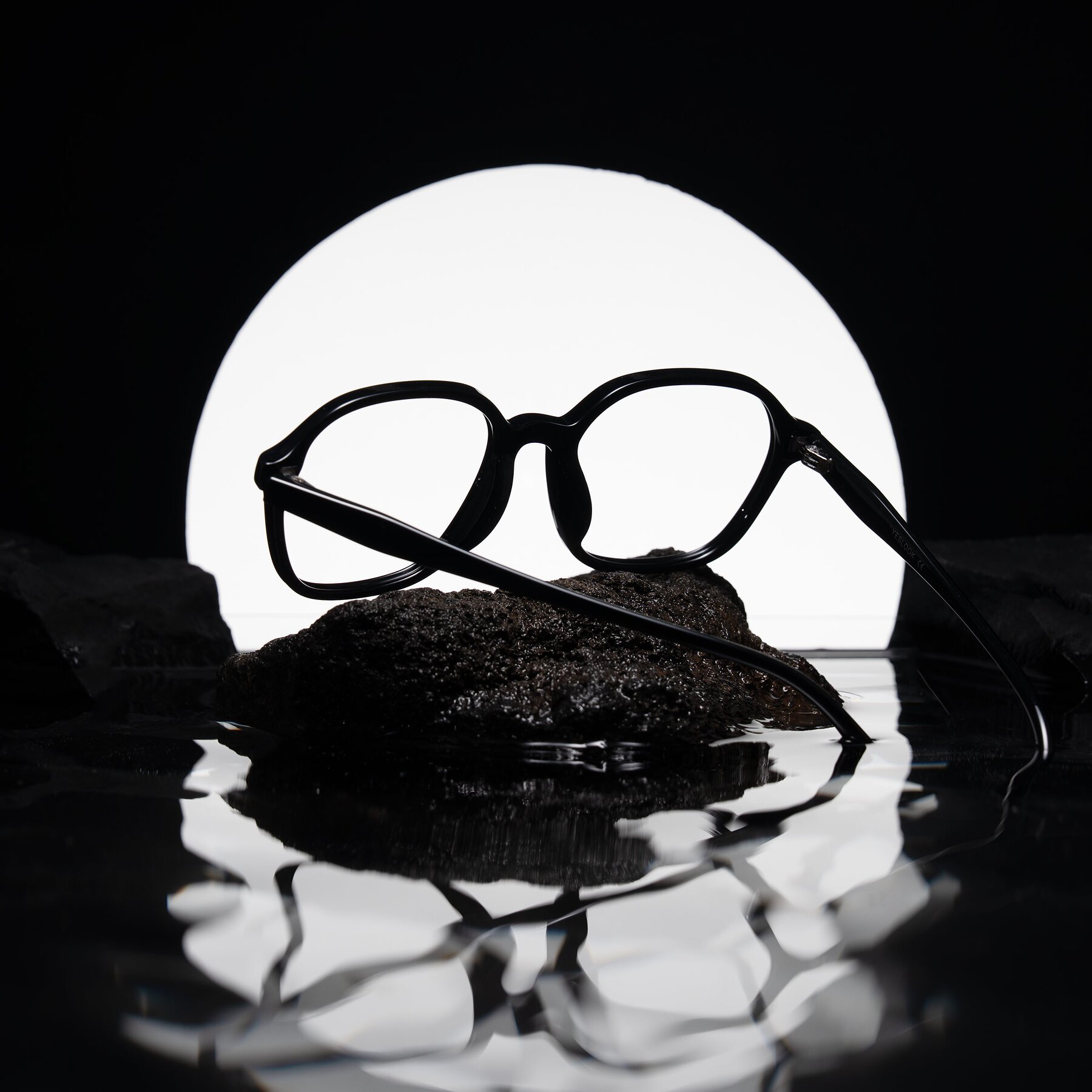 Lifestyle photography #2 of Banford in Black with Clear Eyeglass Lenses