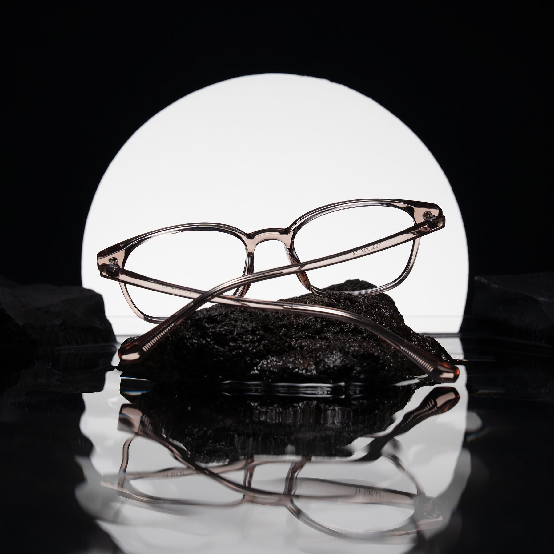 Lifestyle photography #1 of Vivolo in Blush Brown with Clear Eyeglass Lenses