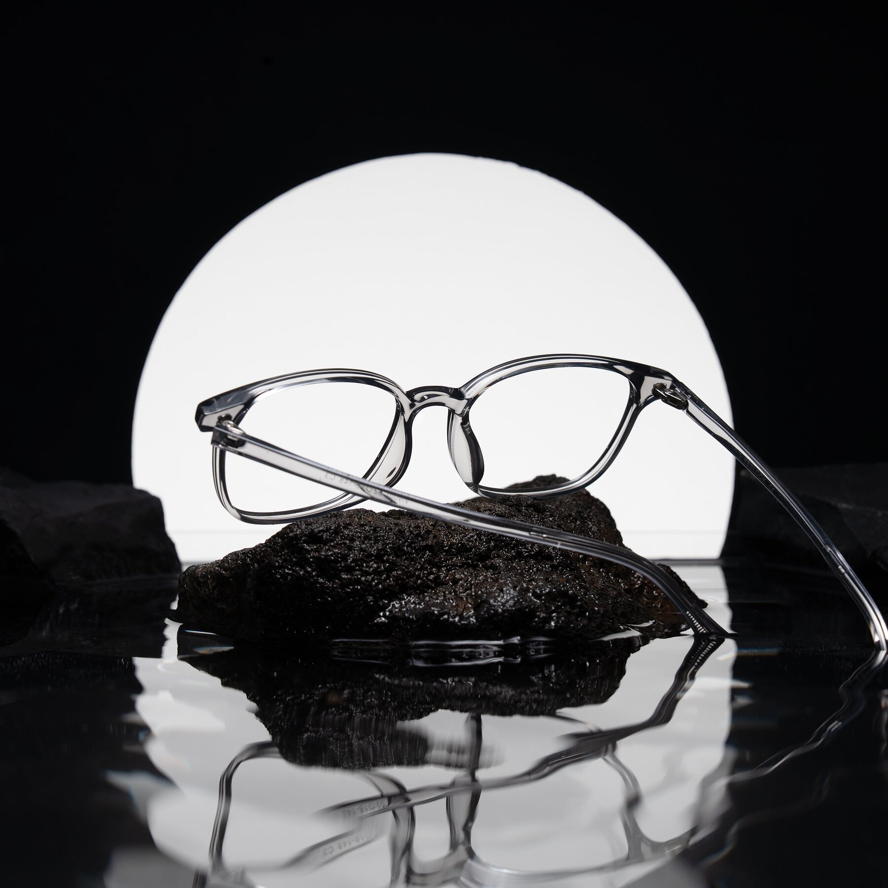 Lifestyle photography #2 of Vivolo in Transparent Gray with Clear Eyeglass Lenses